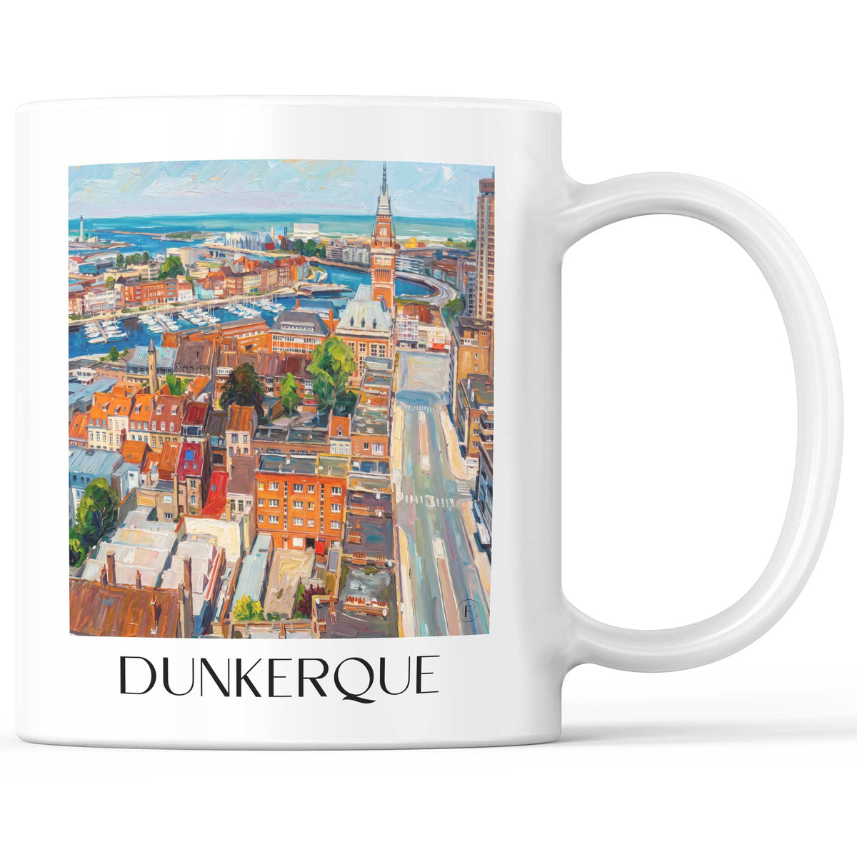 Dunkerque Kaffeebecher - Côte d'Opale - Frankreich Becher - Kaffeetasse im Ölgemälde Stil - favplace