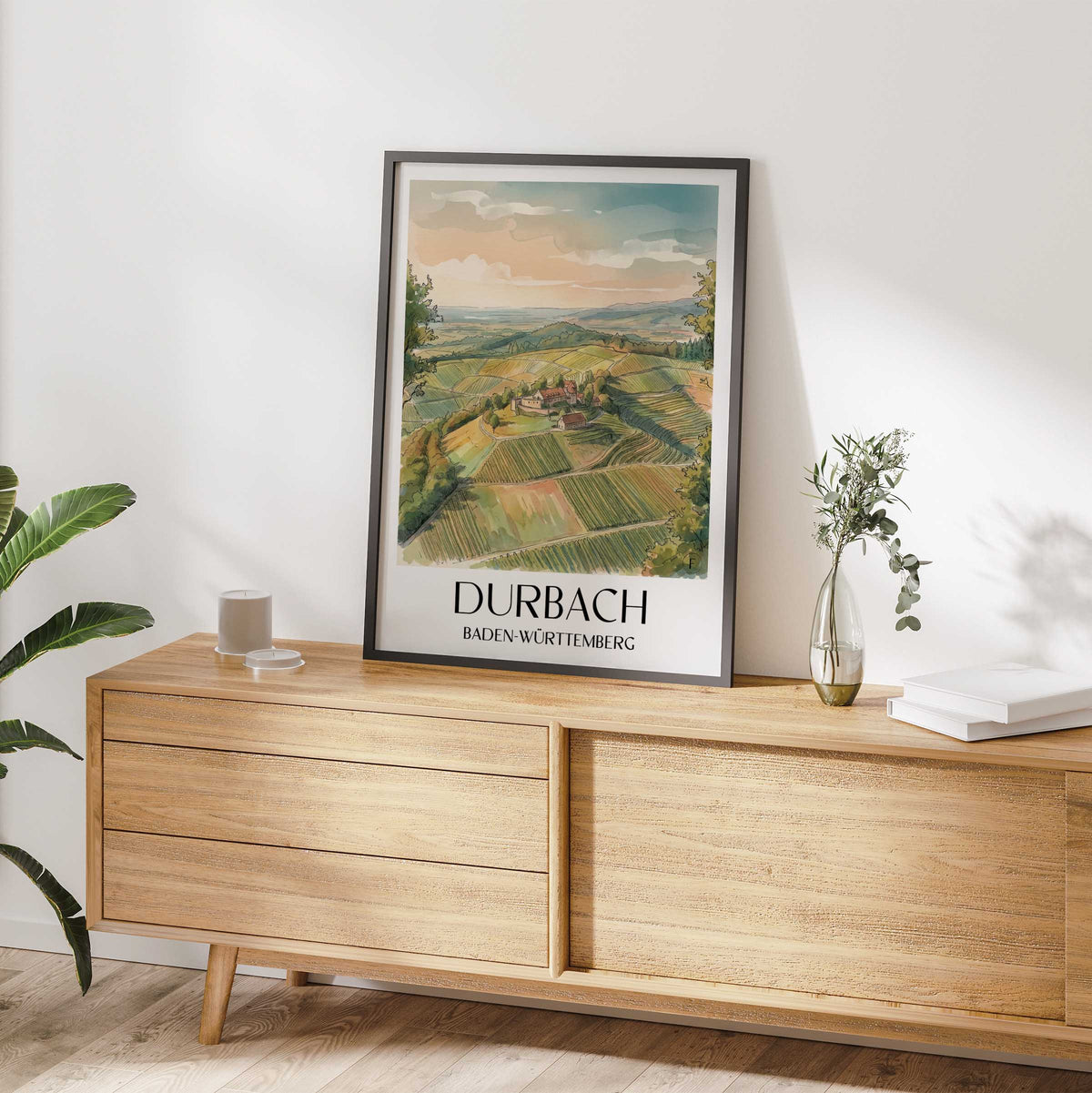durbach-baden-württemberg-deutschland-poster-aquarell