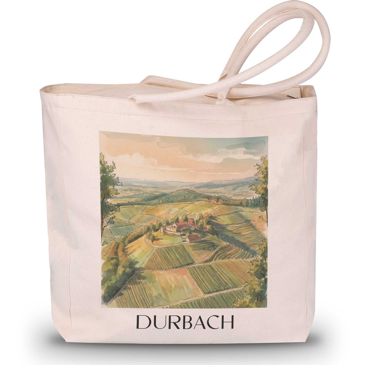 Durbach Shopping Tasche - Baden-Württemberg - Deutschland Tote Bag - Einkaufstasche im Aquarell Stil - favplace