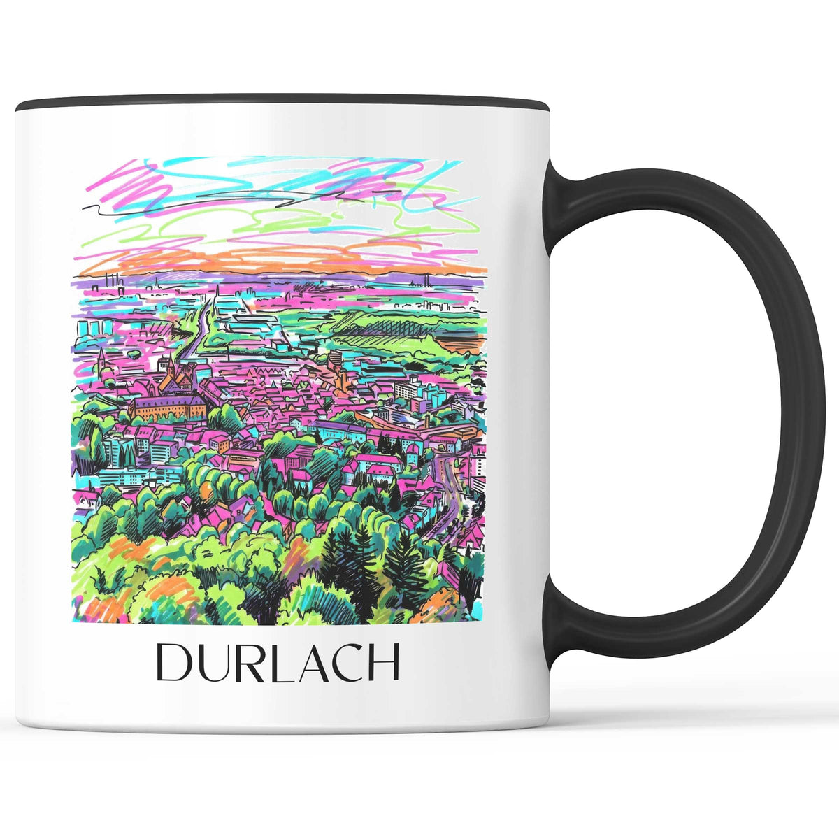 Durlach Kaffeebecher - Karlsruhe - Deutschland Becher - Kaffeetasse im Tag Graffiti Stil - favplace