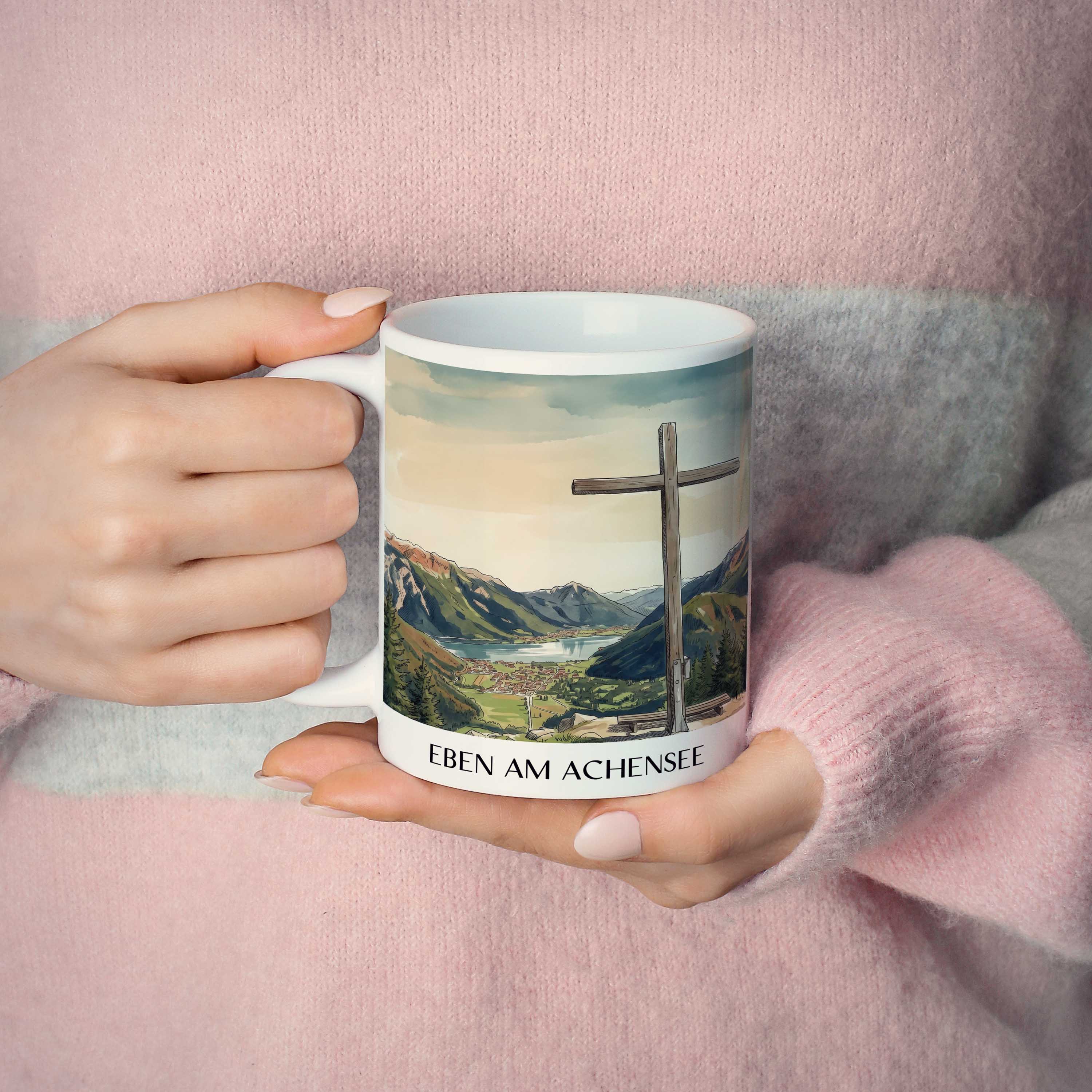 eben-am-achensee-tirol-österreich-kaffeebecher-aquarell