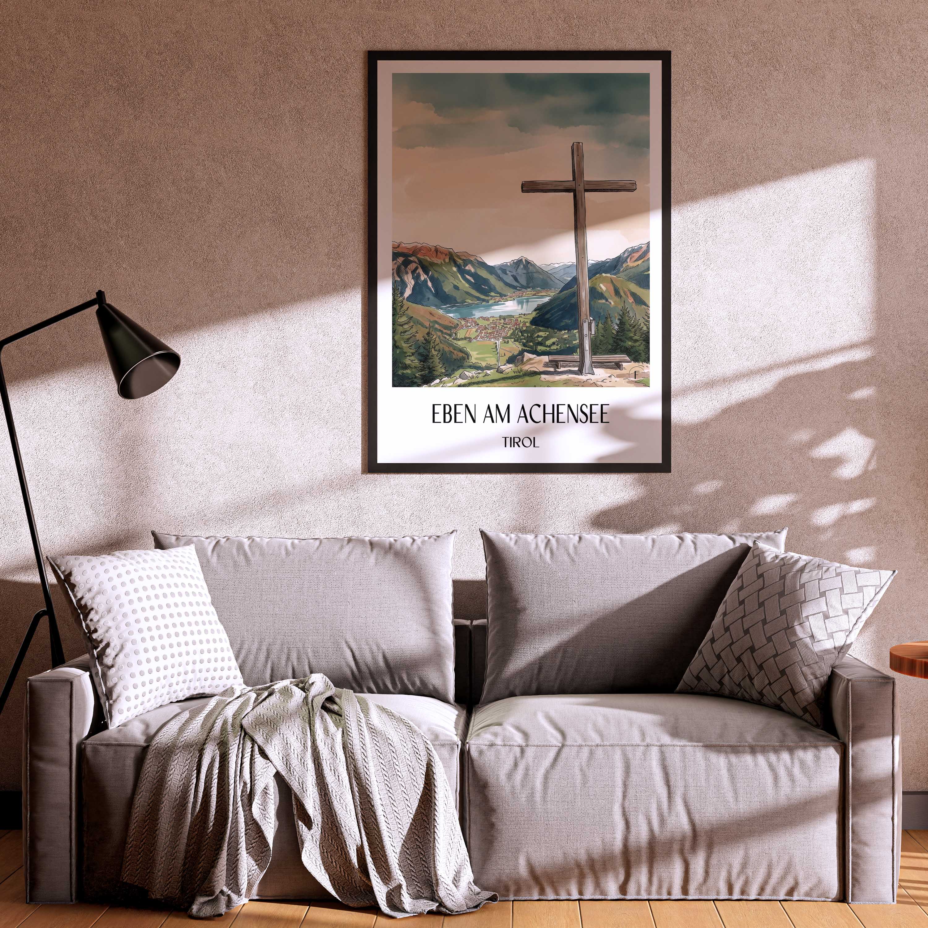 eben-am-achensee-tirol-österreich-poster-aquarell