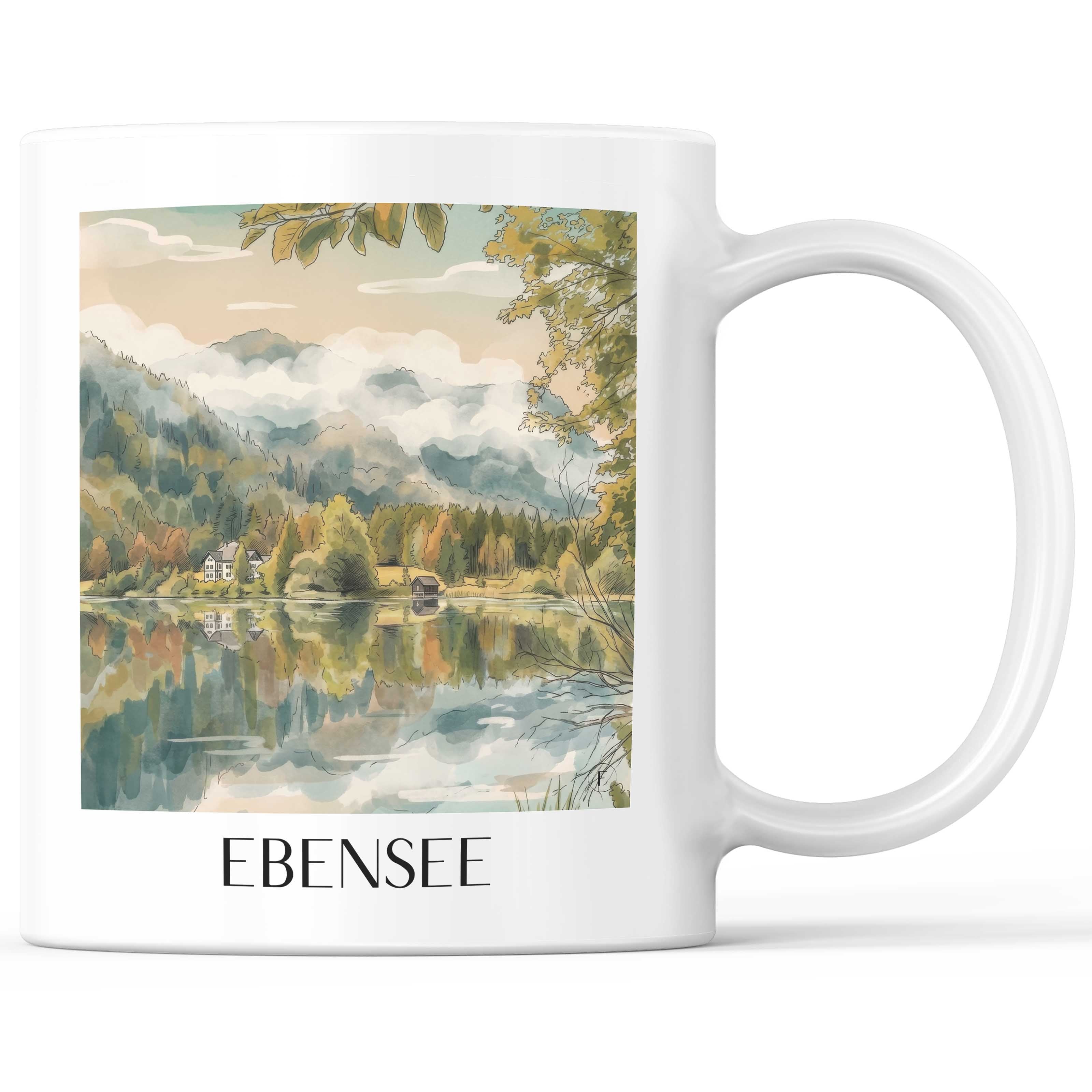 ebensee-österreich-österreich-kaffeebecher-aquarell