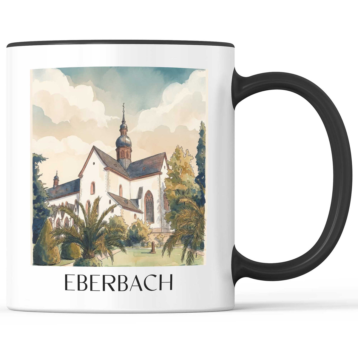 eberbach-neckartal-deutschland-kaffeebecher-aquarell
