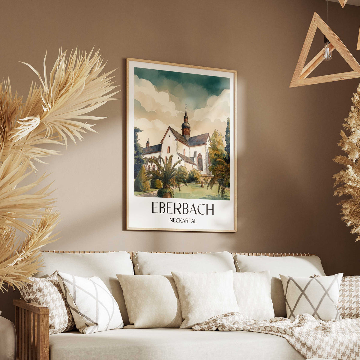 eberbach-neckartal-deutschland-poster-aquarell