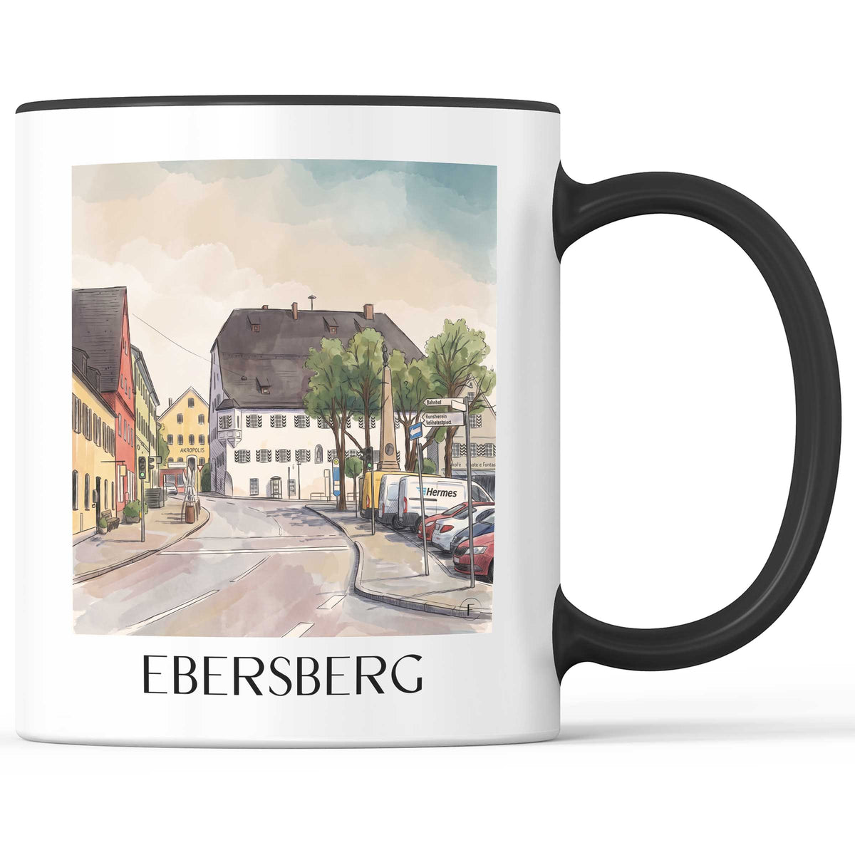 ebersberg-oberbayern-deutschland-kaffeebecher-aquarell