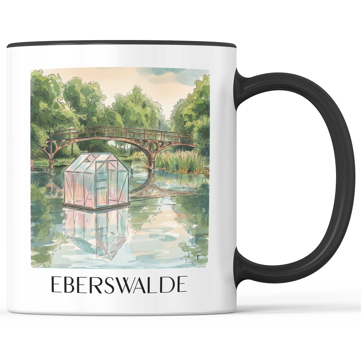 Eberswalde Kaffeebecher - Brandenburg - Deutschland Becher - Kaffeetasse im Aquarell Stil - favplace
