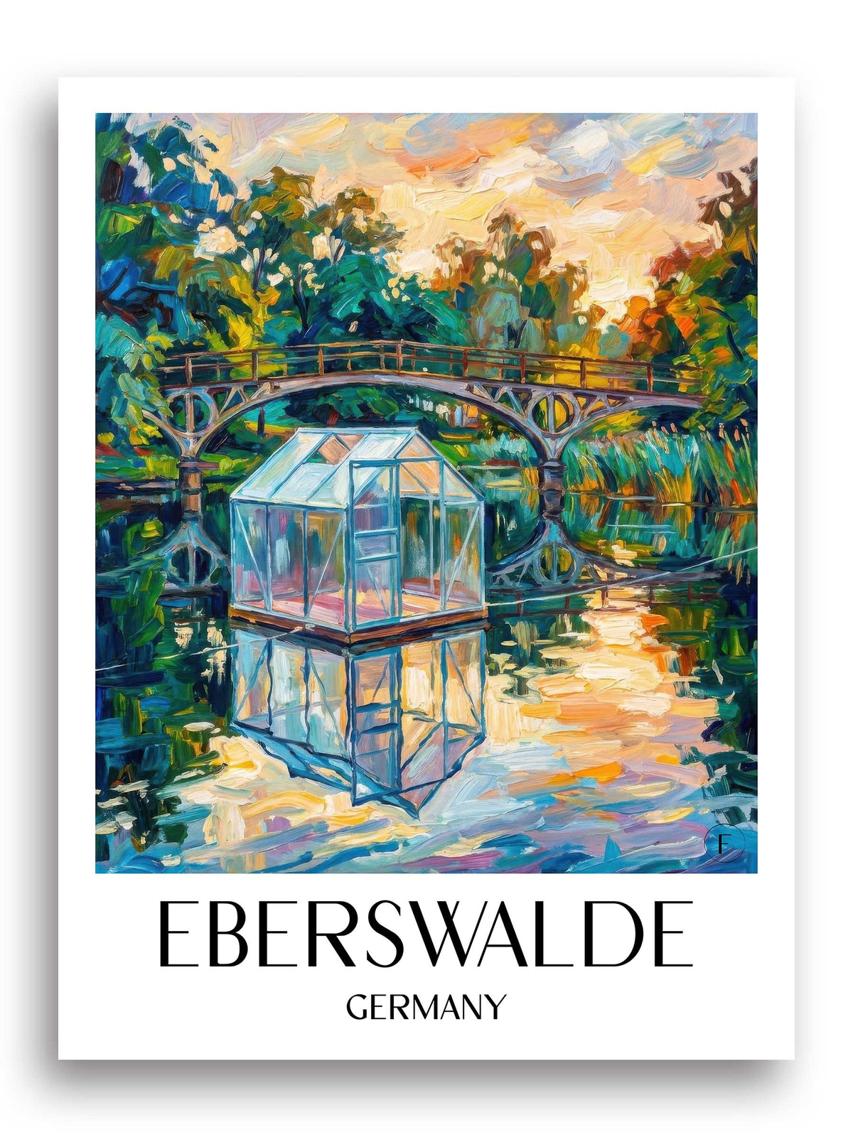 Eberswalde Poster - Brandenburg - Deutschland Kunstdruck - Ölgemälde von A4 bis A1 - favplace