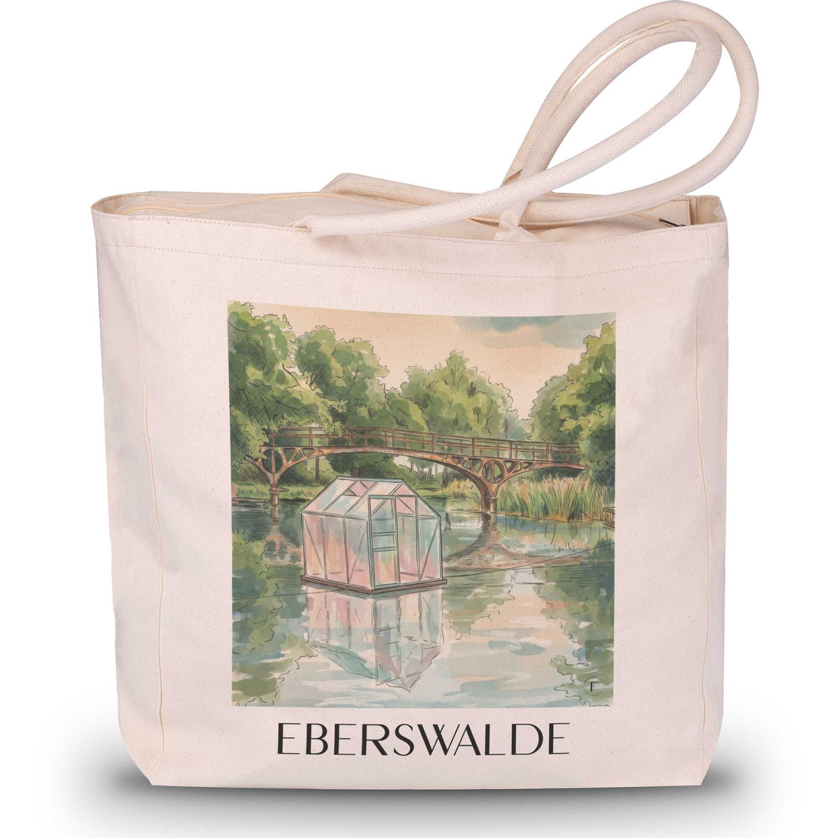 Eberswalde Shopping Tasche - Brandenburg - Deutschland Tote Bag - Einkaufstasche im Aquarell Stil - favplace