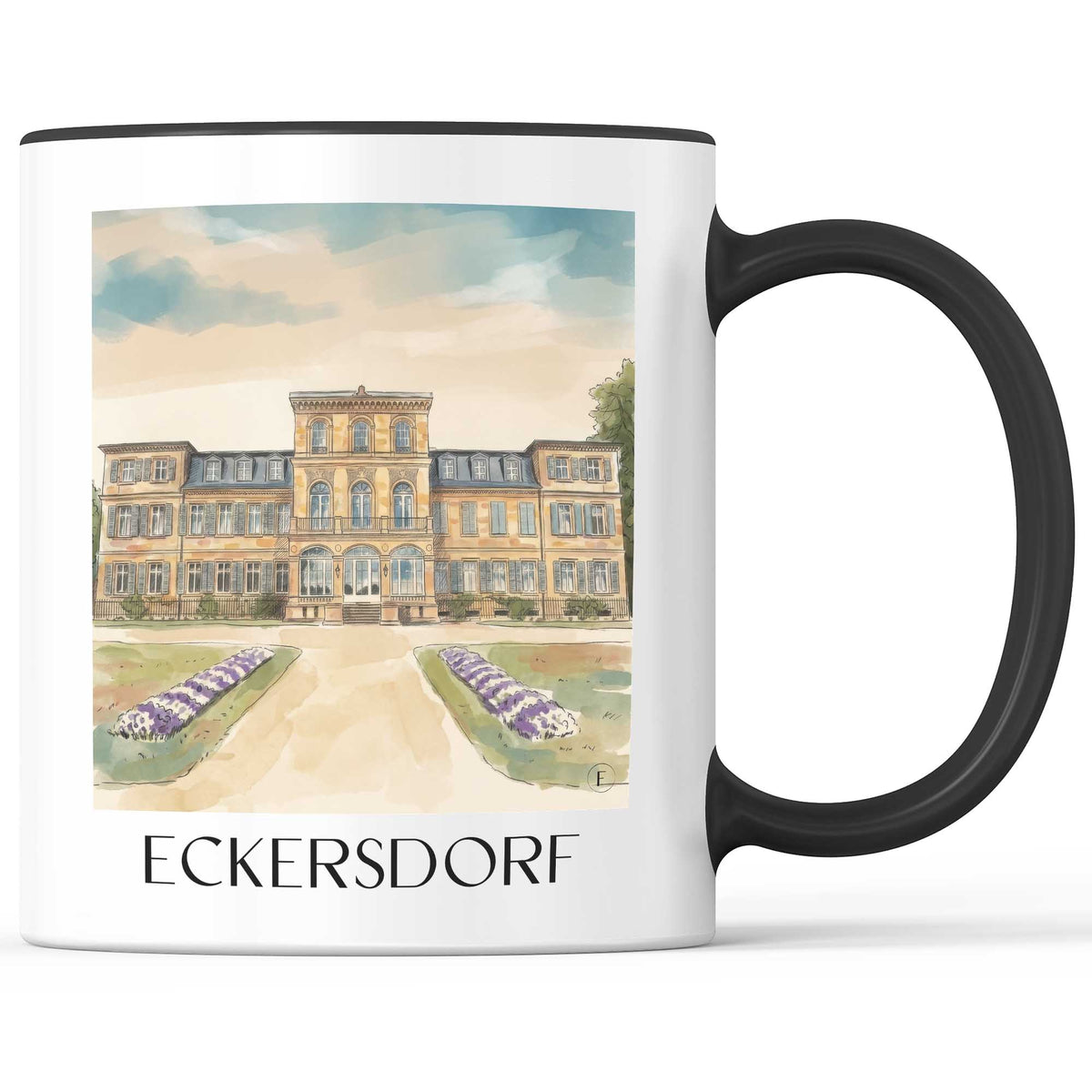 Eckersdorf Kaffeebecher - Oberfranken - Deutschland Becher - Kaffeetasse im Aquarell Stil - favplace