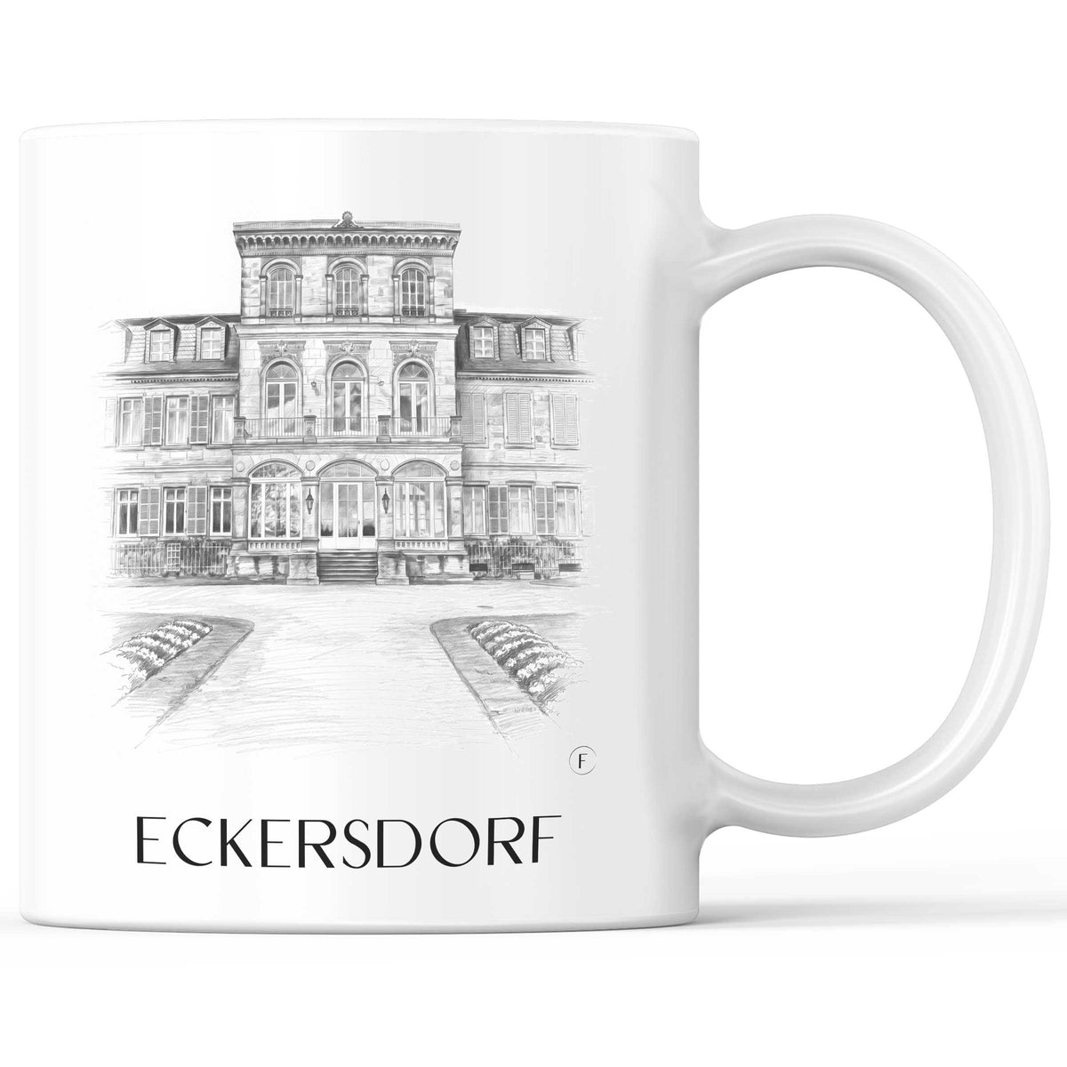 Eckersdorf Kaffeebecher - Oberfranken - Deutschland Becher - Kaffeetasse im Zeichnung Stil