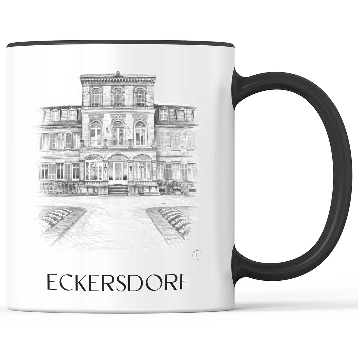 Eckersdorf Kaffeebecher - Oberfranken - Deutschland Becher - Kaffeetasse im Zeichnung Stil