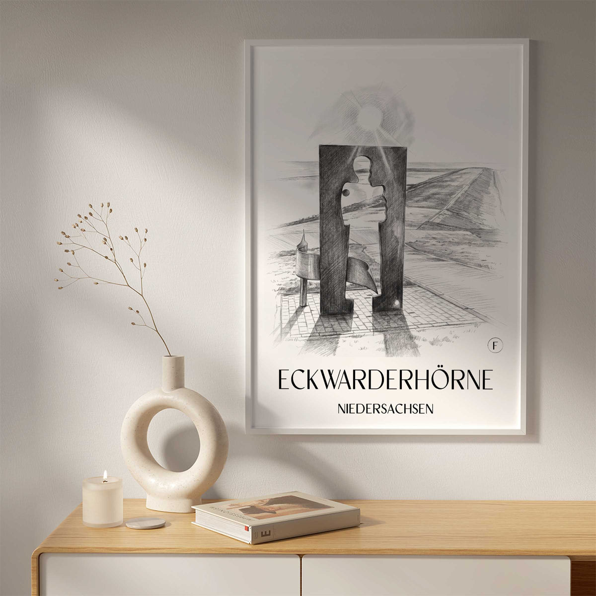 eckwarderhörne-niedersachsen-deutschland-poster-bleistift-zeichnung-drawing