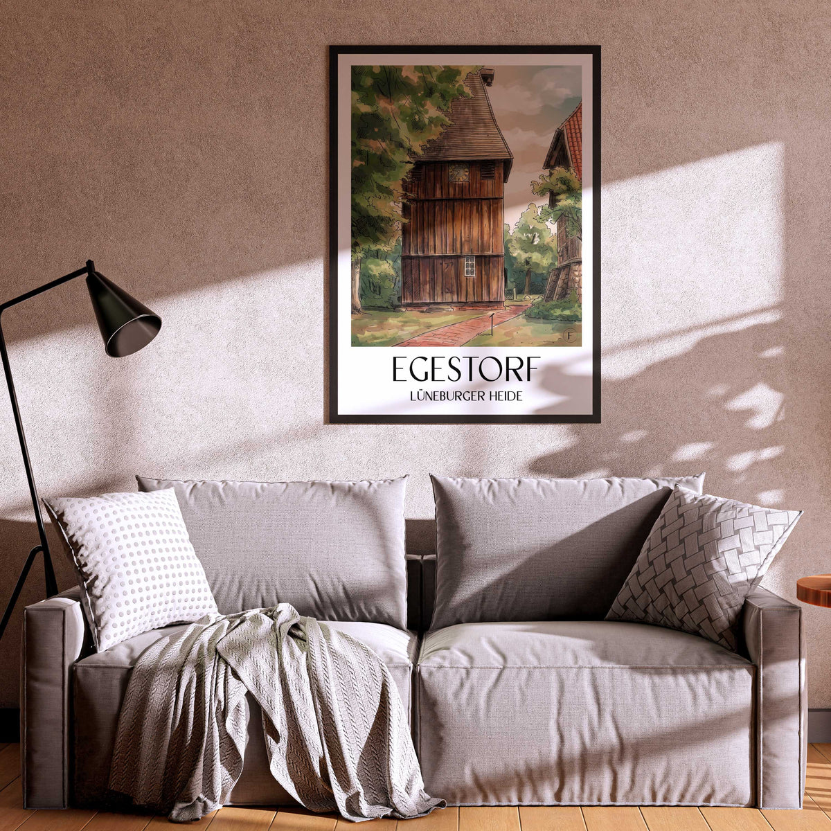 egestorf-lüneburger-heide-deutschland-poster-aquarell