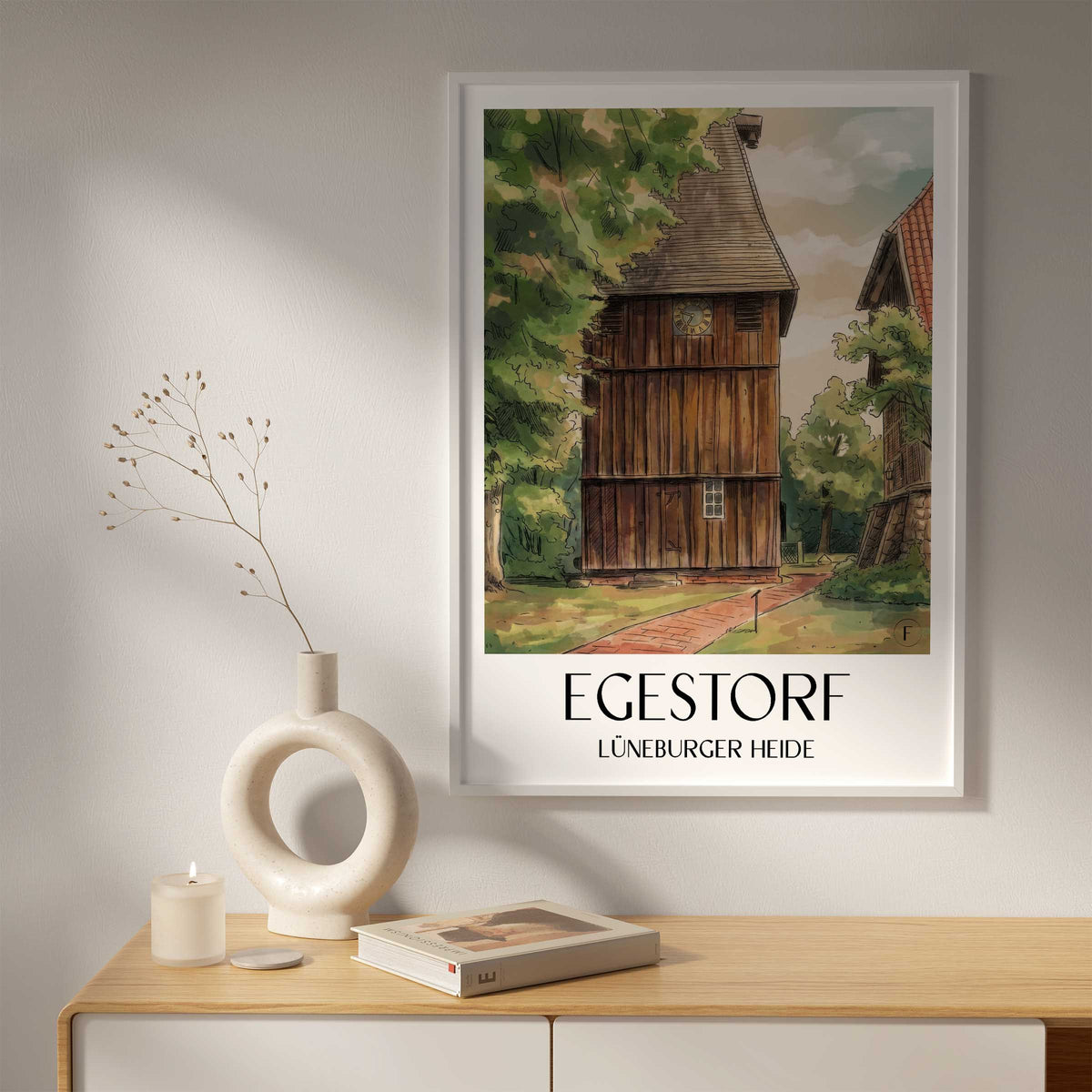 egestorf-lüneburger-heide-deutschland-poster-aquarell