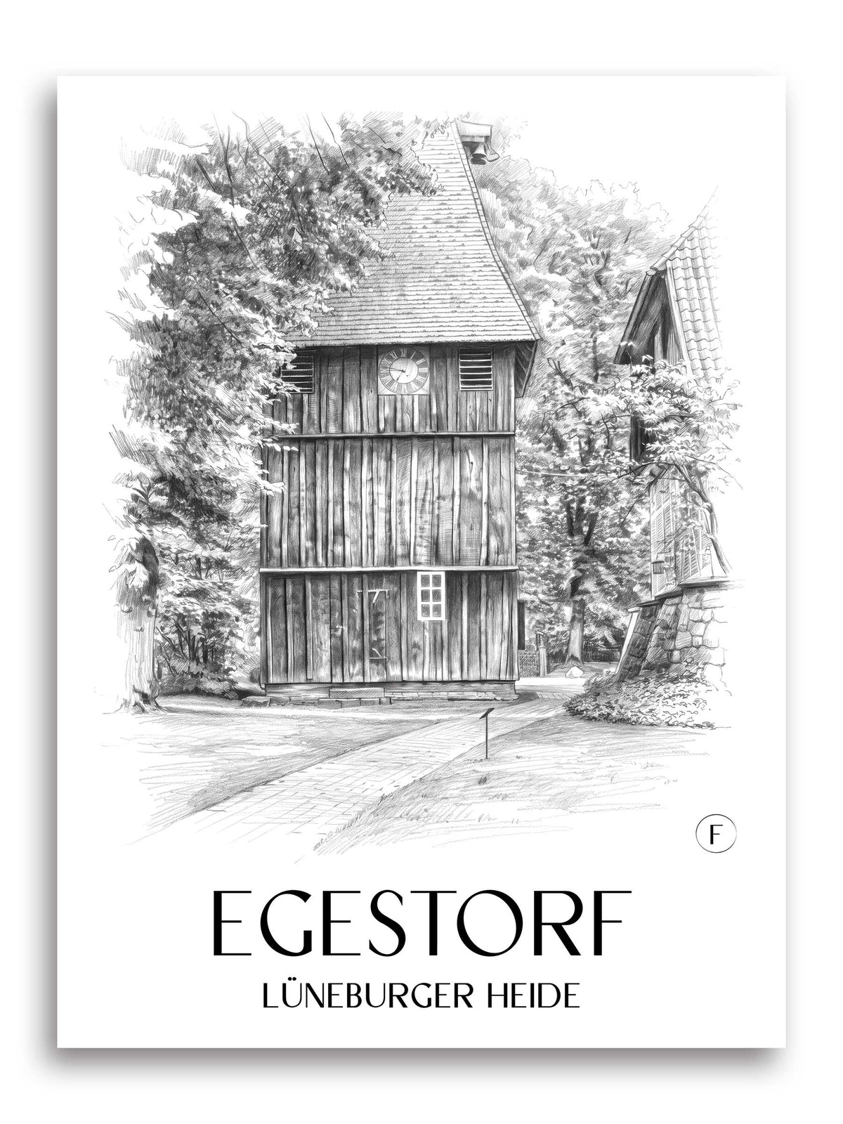 egestorf-lüneburger-heide-deutschland-poster-bleistift-zeichnung-drawing