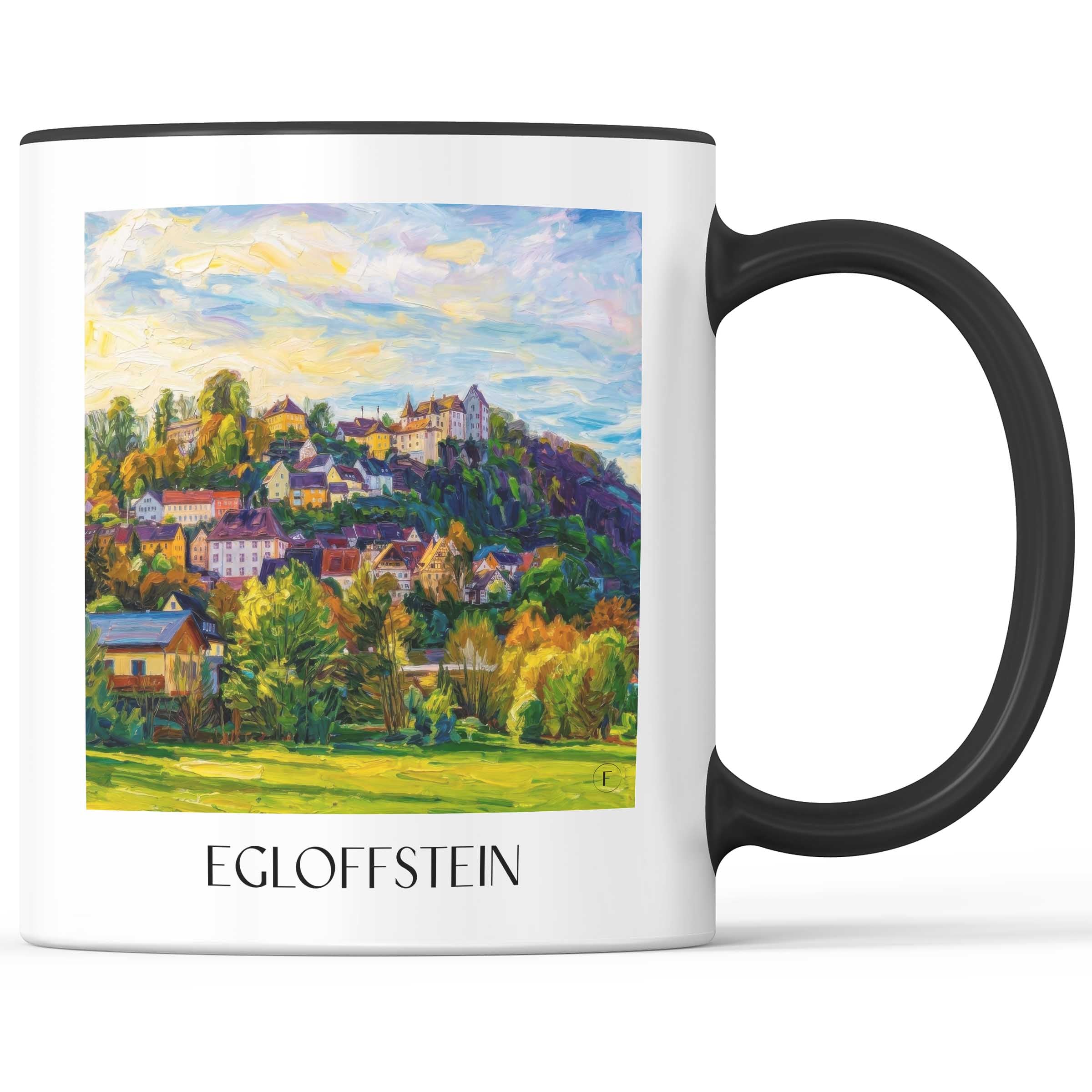 Egloffstein Kaffeebecher - Oberfranken - Deutschland Becher - Kaffeetasse im Ölgemälde Stil - favplace