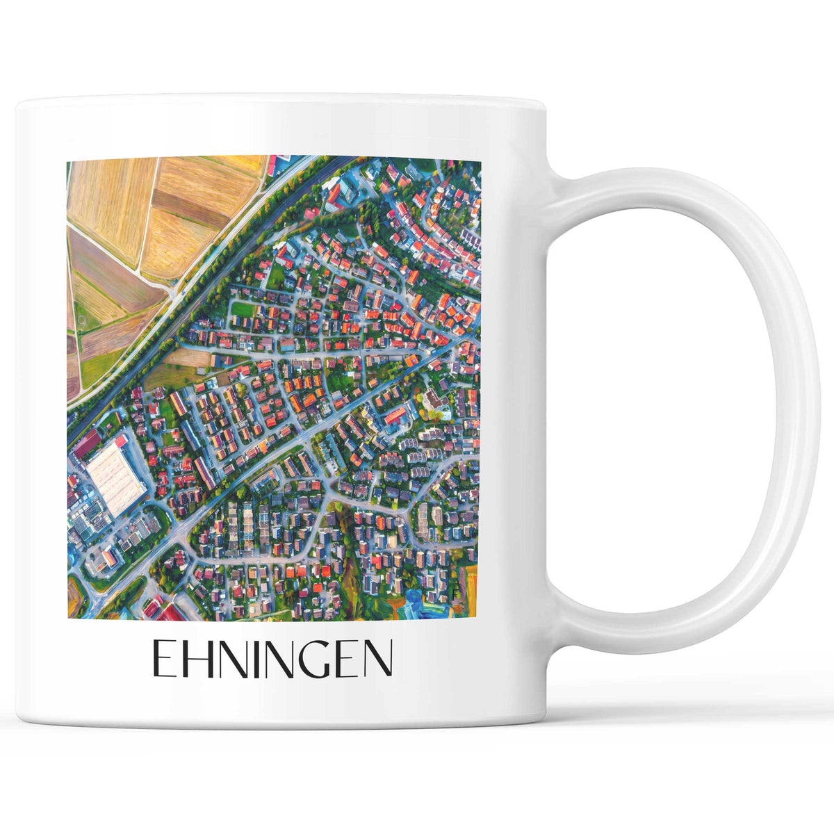 Ehningen Kaffeebecher - Baden-Württemberg - Deutschland Becher - Kaffeetasse im Ölgemälde Stil - favplace