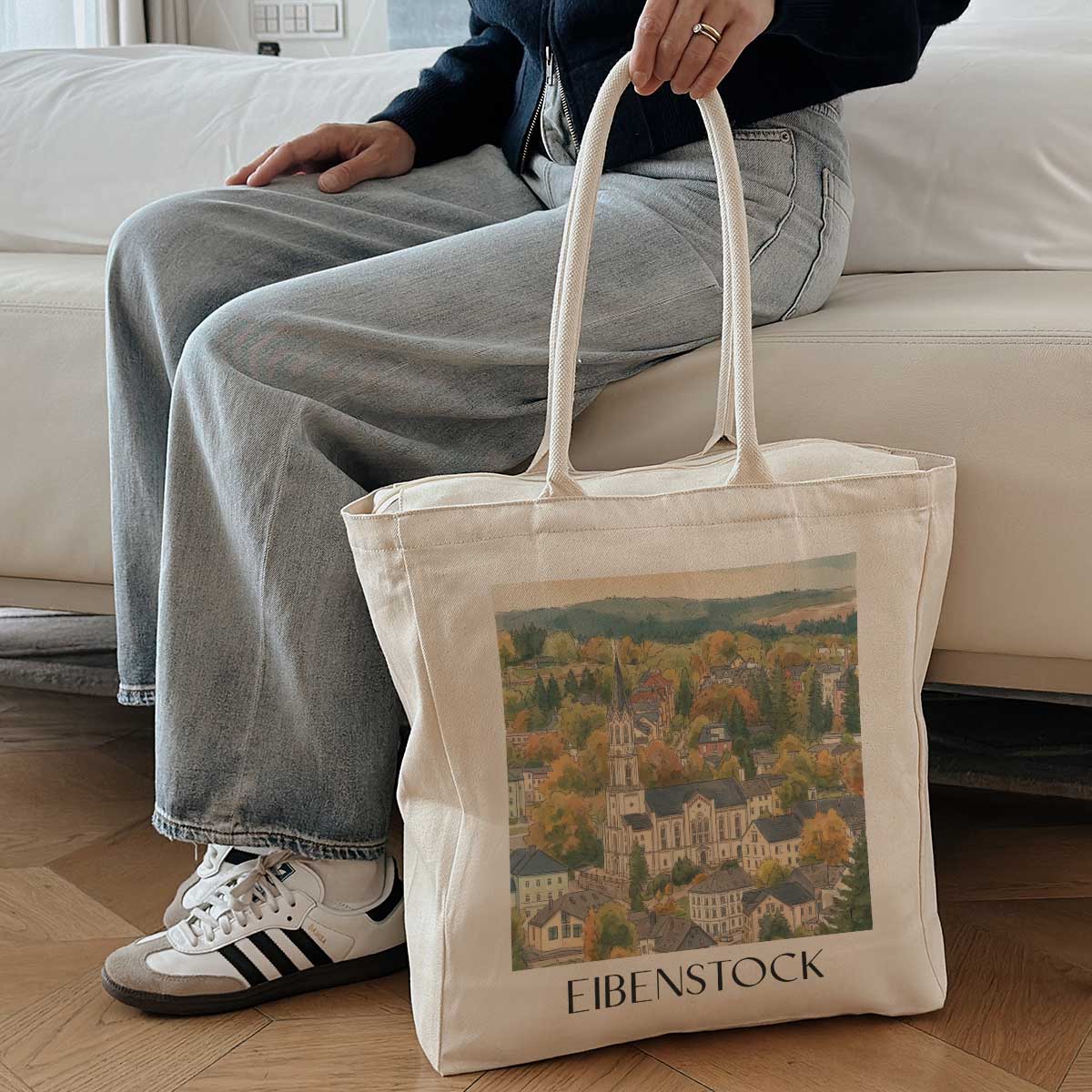 eibenstock-erzgebirge-deutschland-einkaufstasche-aquarell