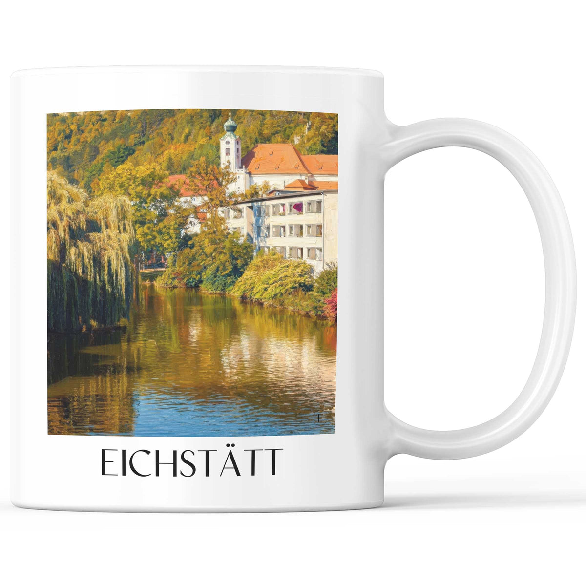 Eichstätt Kaffeebecher - Altmühltal - Deutschland Becher - Kaffeetasse im Ölgemälde Stil - favplace