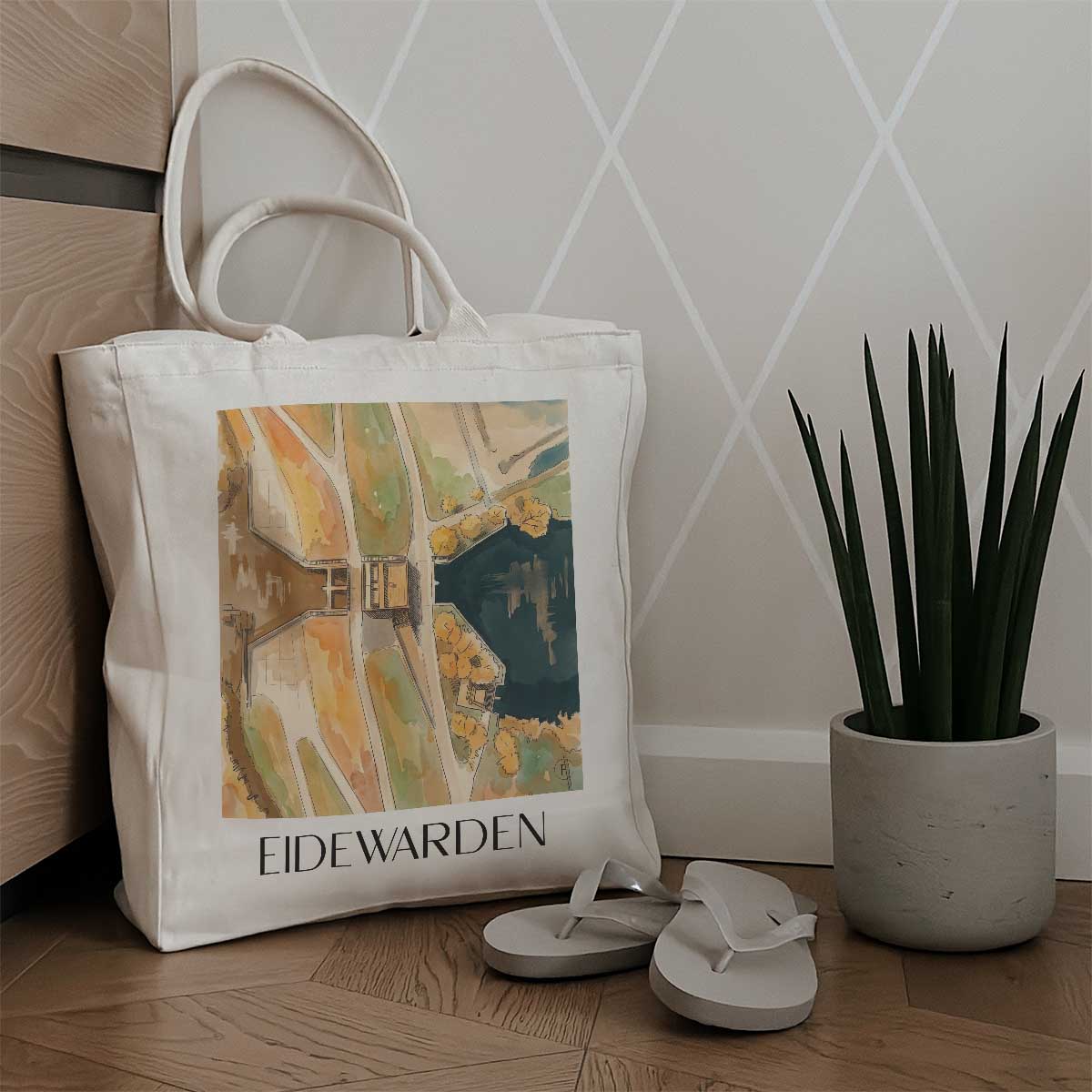 eidewarden-cuxhaven-deutschland-einkaufstasche-aquarell