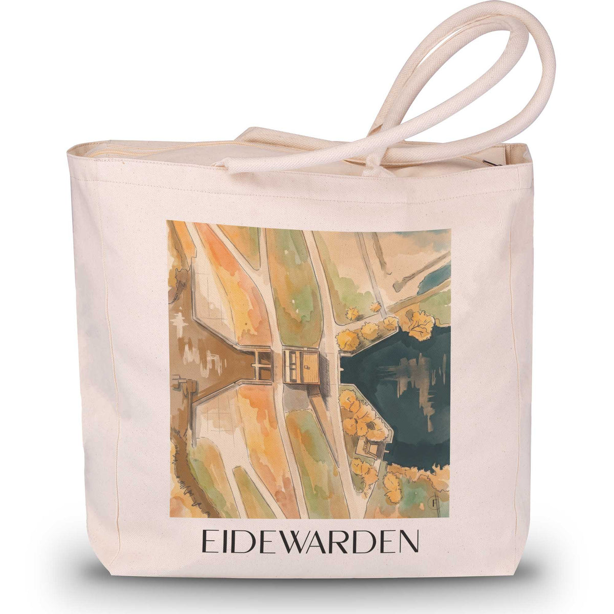 Eidewarden Shopping Tasche - Cuxhaven - Deutschland Tote Bag - Einkaufstasche im Aquarell Stil - favplace