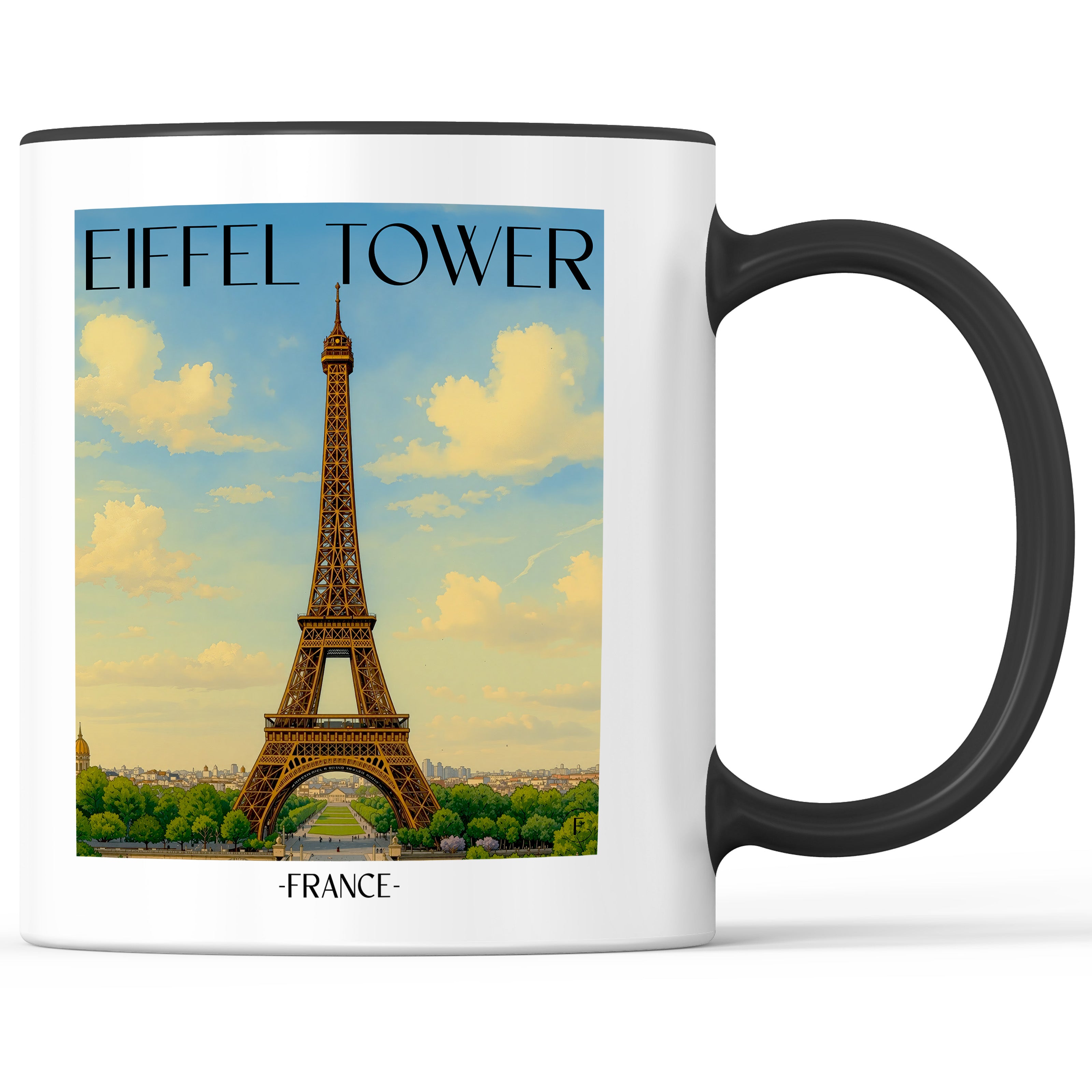 Eiffelturm Kaffeebecher - Paris - Frankreich Becher - Kaffeetasse im Aquarell Stil - favplace
