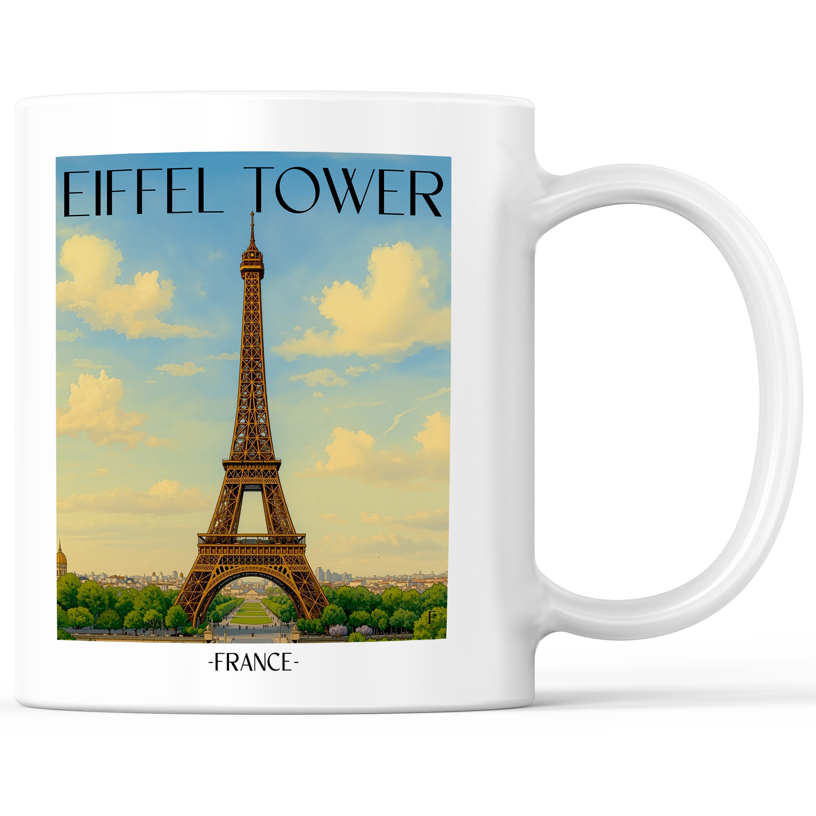 Eiffelturm Kaffeebecher - Paris - Frankreich Becher - Kaffeetasse im Aquarell Stil - favplace