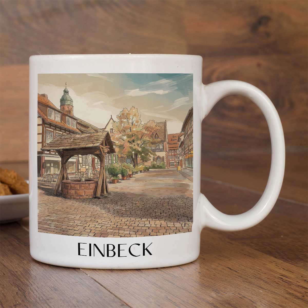 einbeck-niedersachsen-deutschland-kaffeebecher-aquarell