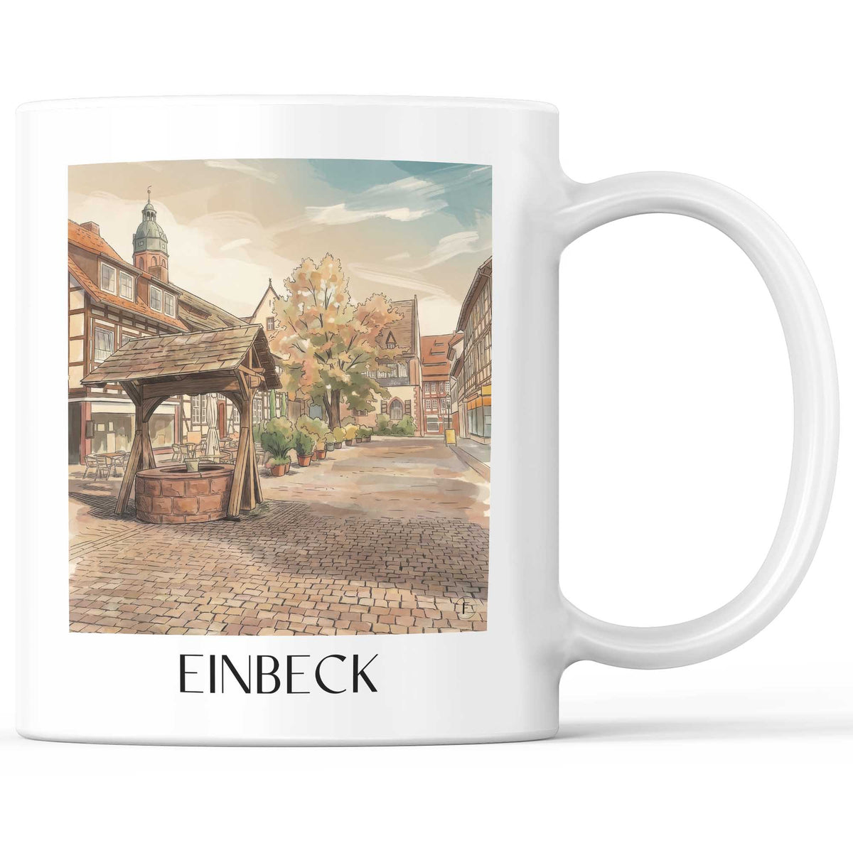 Einbeck Kaffeebecher - Niedersachsen - Deutschland Becher - Kaffeetasse im Aquarell Stil - favplace