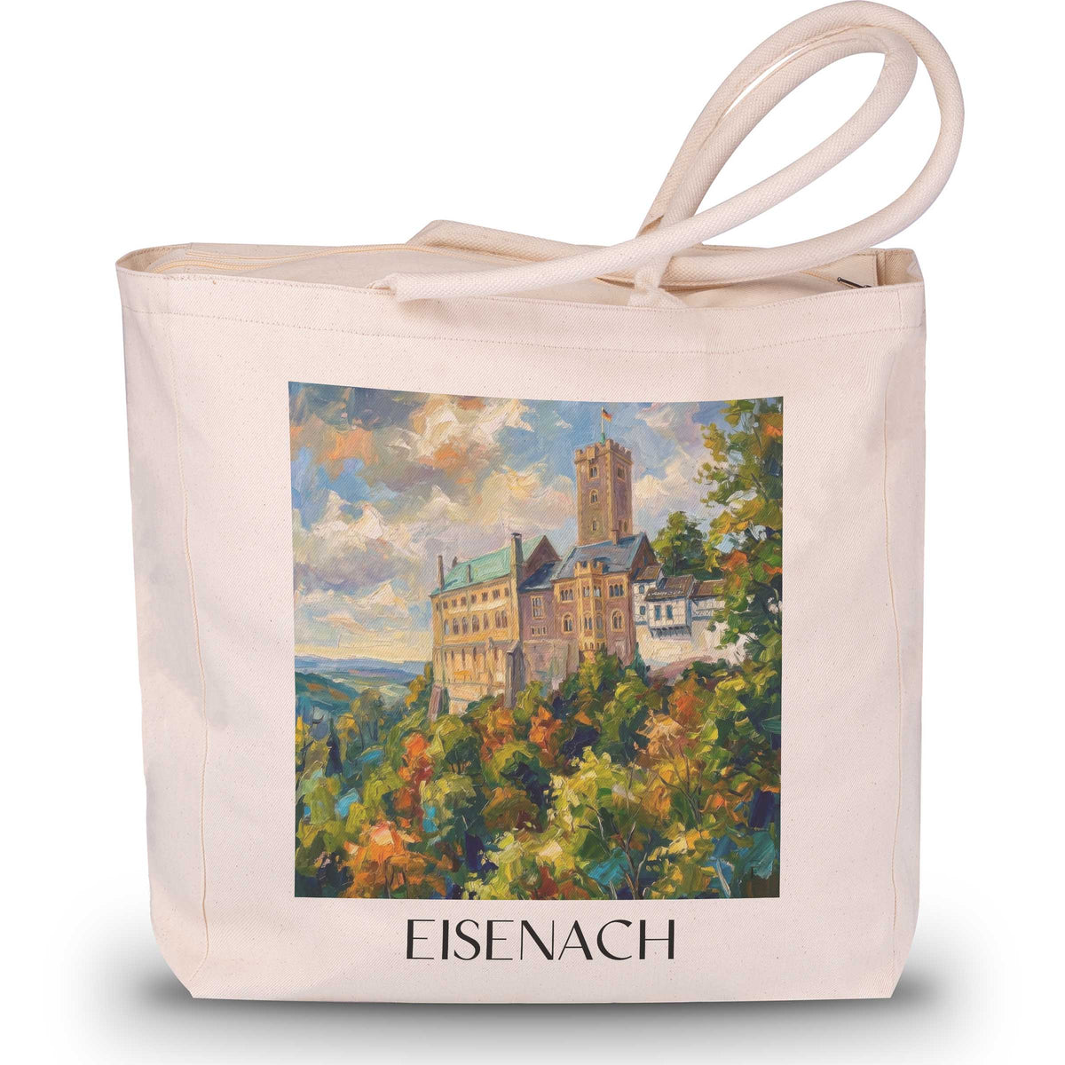 eisenach-wartburg-deutschland-einkaufstasche-oil-painting-oelgemaelde