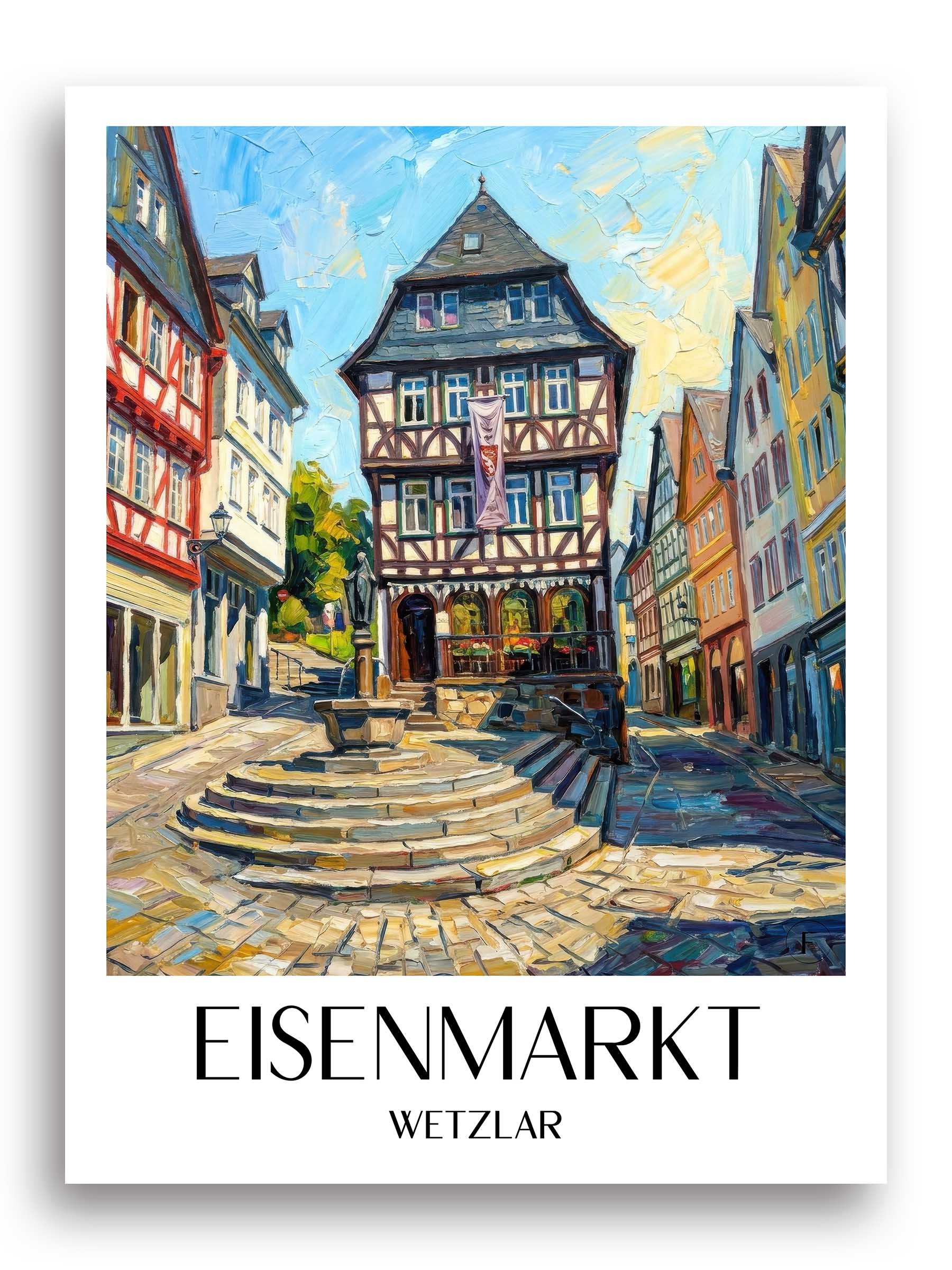 eisenmarkt-wetzlar-deutschland-poster-oil-painting-oelgemaelde