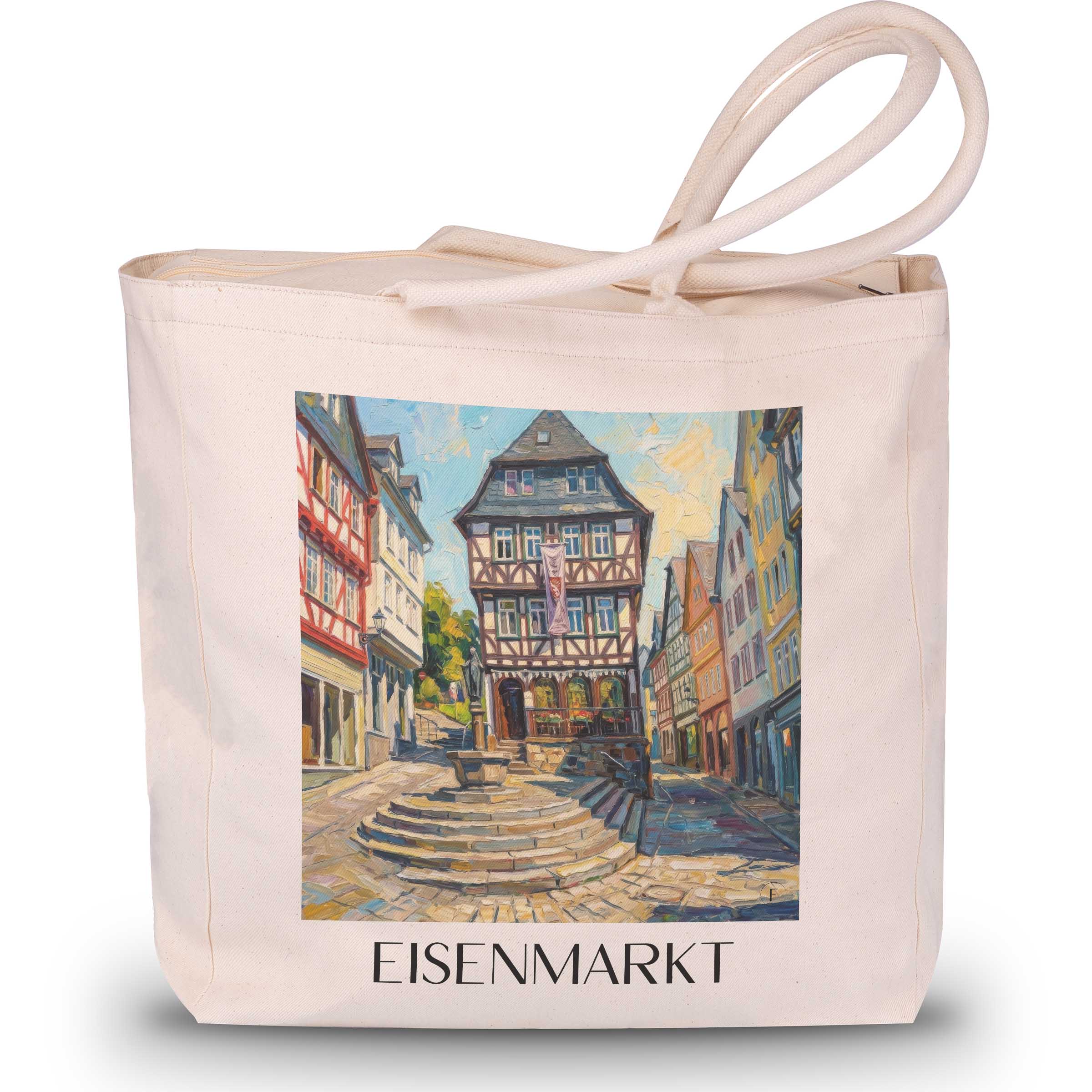 eisenmarkt-wetzlar-deutschland-einkaufstasche-oil-painting-oelgemaelde