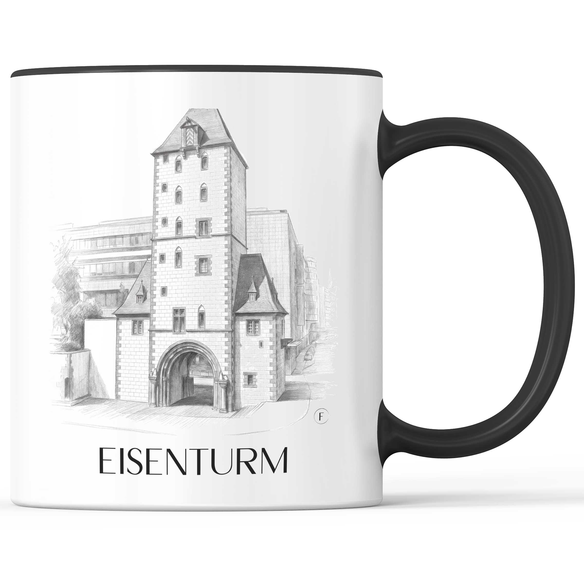 eisenturm-mainz-deutschland-kaffeebecher-bleistift-zeichnung-drawing