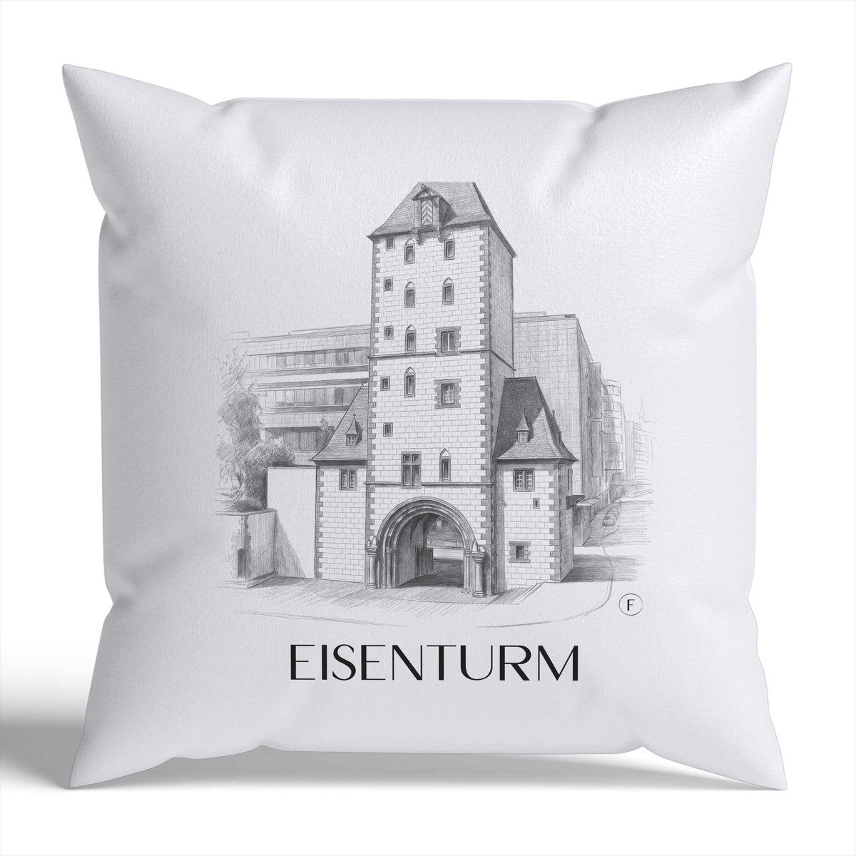 eisenturm-mainz-deutschland-kissenbezug-bleistift-zeichnung-drawing