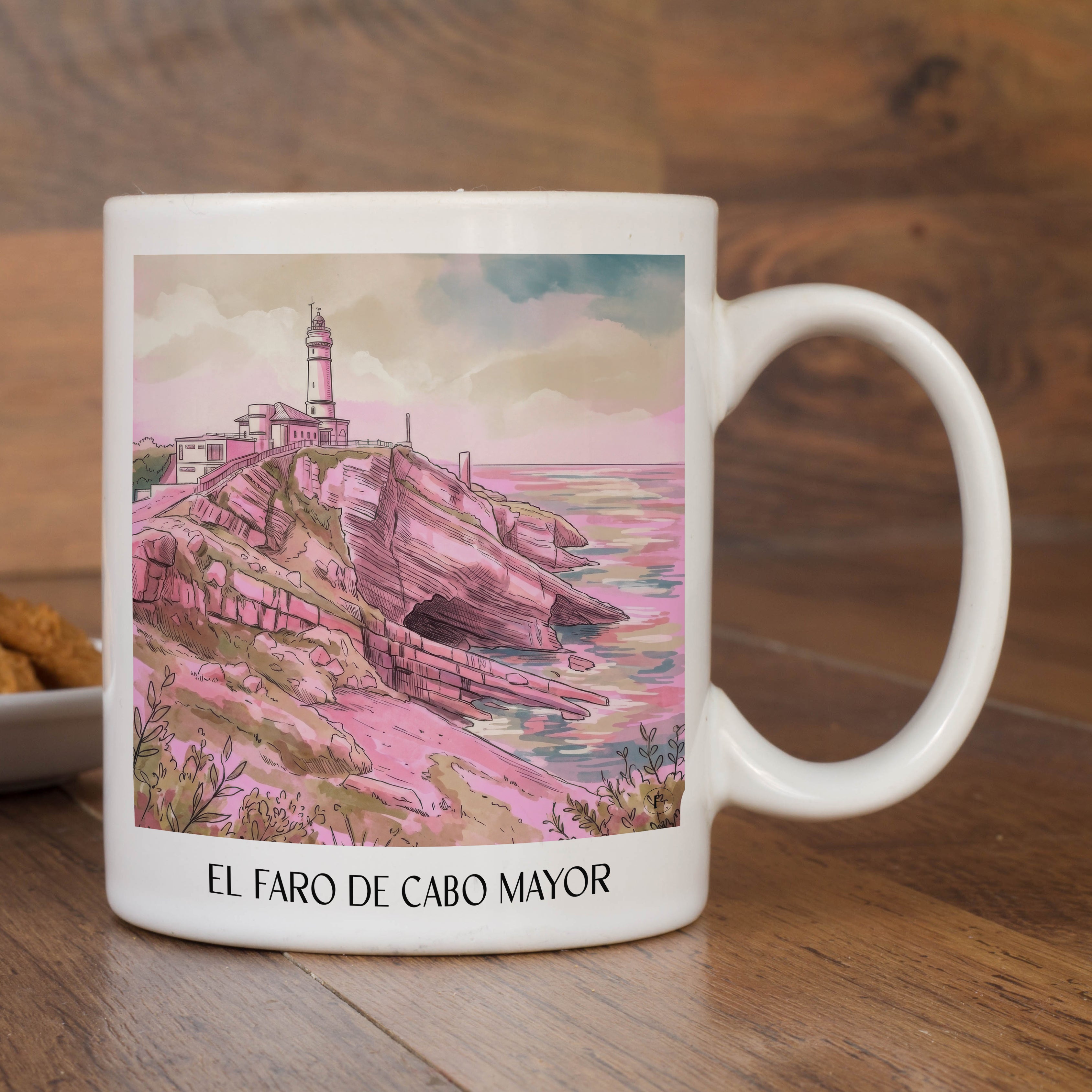 el-faro-de-cabo-mayor-santander-spanien-kaffeebecher-aquarell-pink-rosa