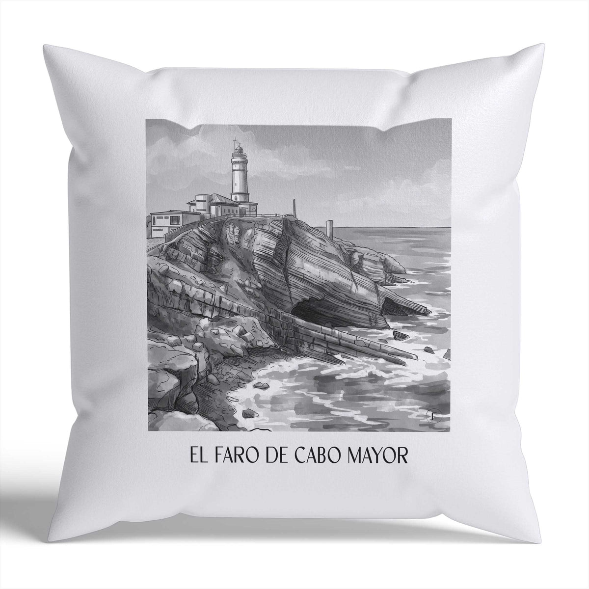 el-faro-de-cabo-mayor-santander-spanien-kissenbezug-aquarell-schwarz-weiss