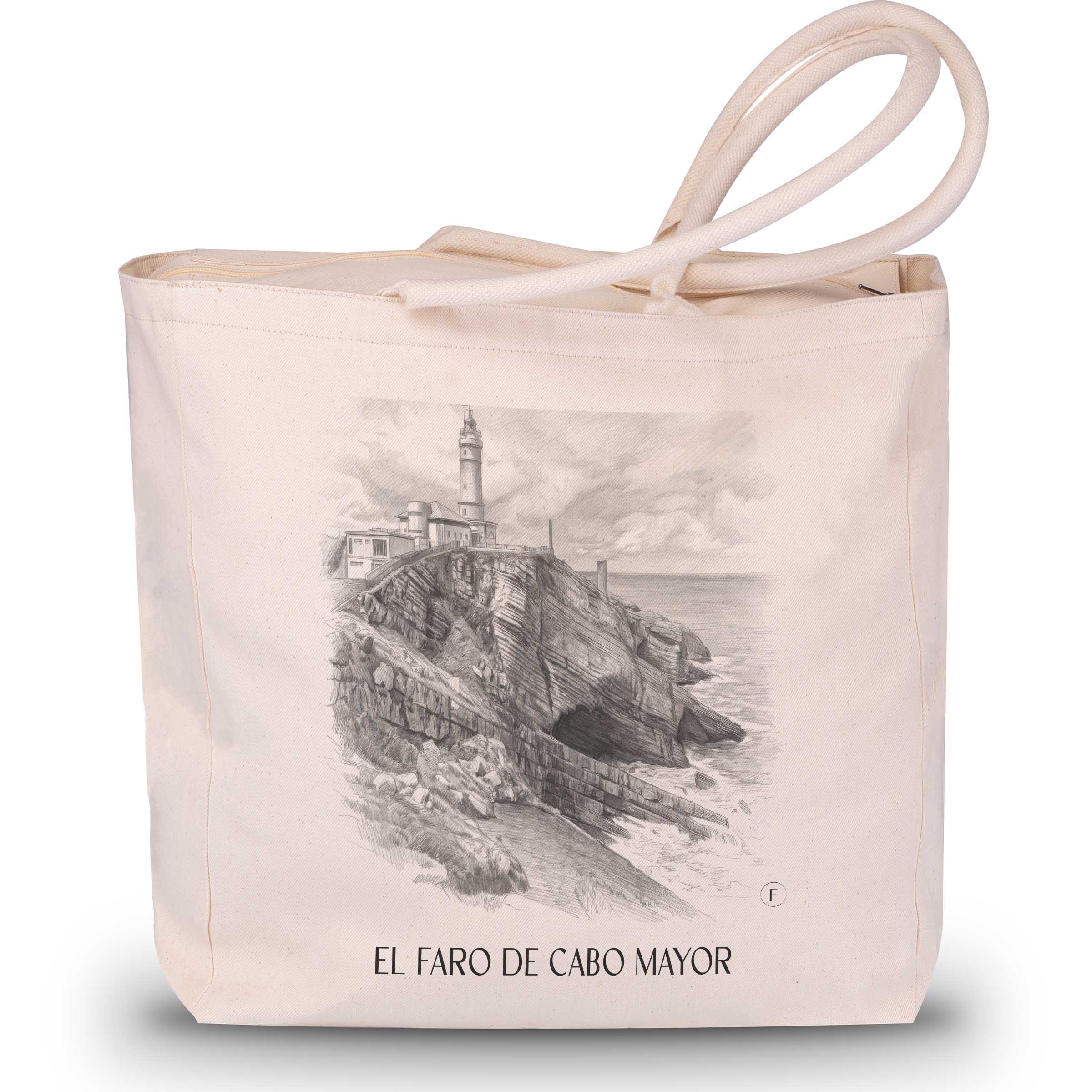 el-faro-de-cabo-mayor-santander-spanien-einkaufstasche-bleistift-zeichnung-drawing