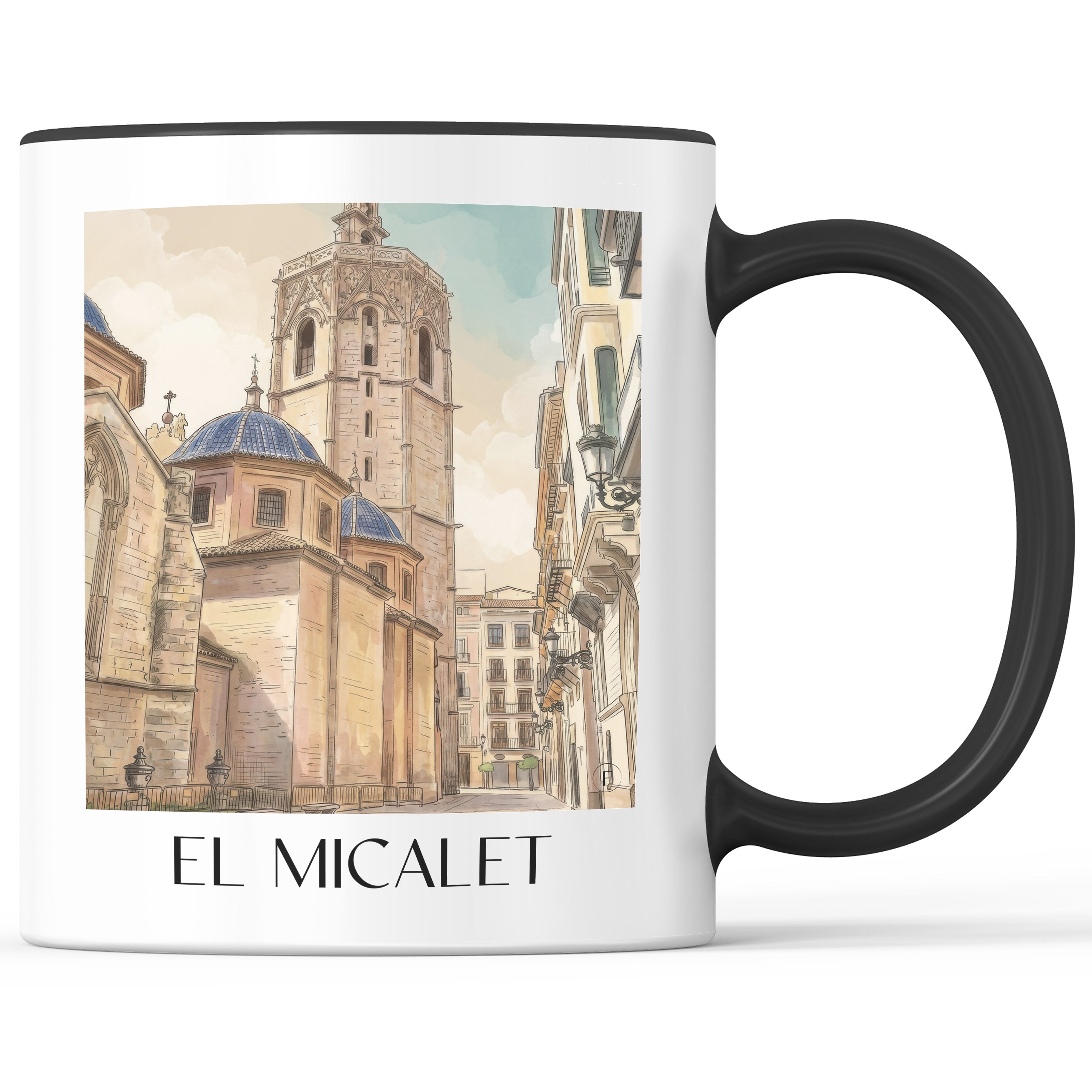 el-micalet-valencia-spanien-kaffeebecher-aquarell