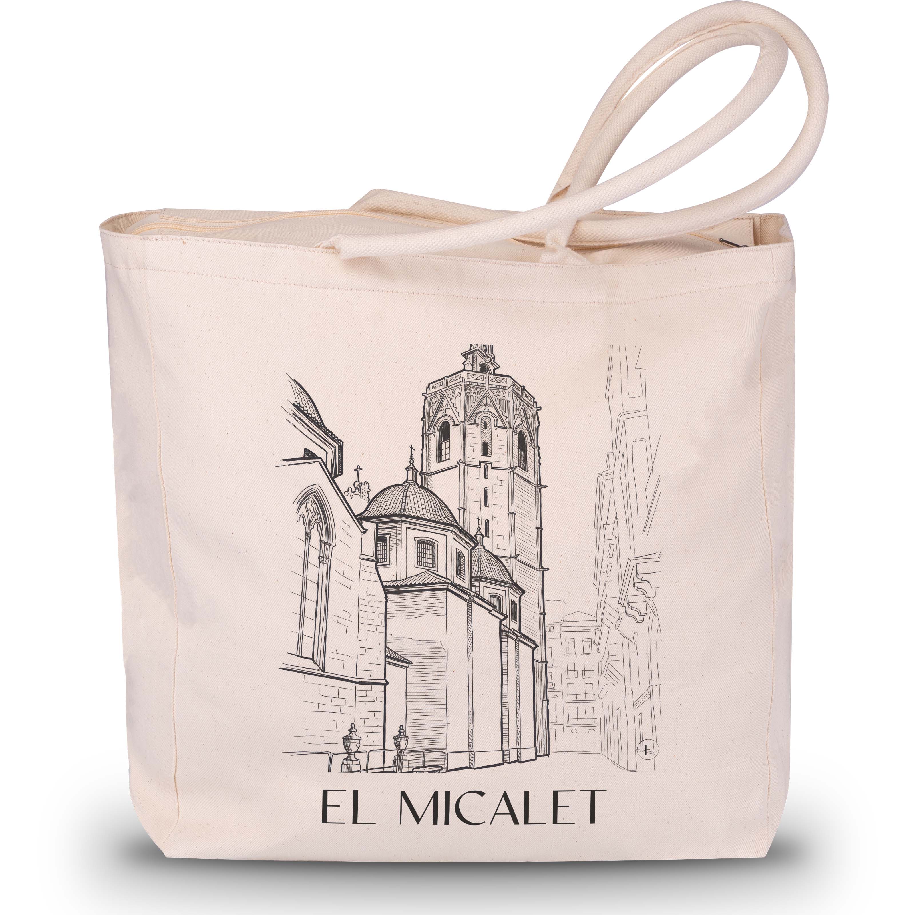 el-micalet-valencia-spanien-einkaufstasche-skizze