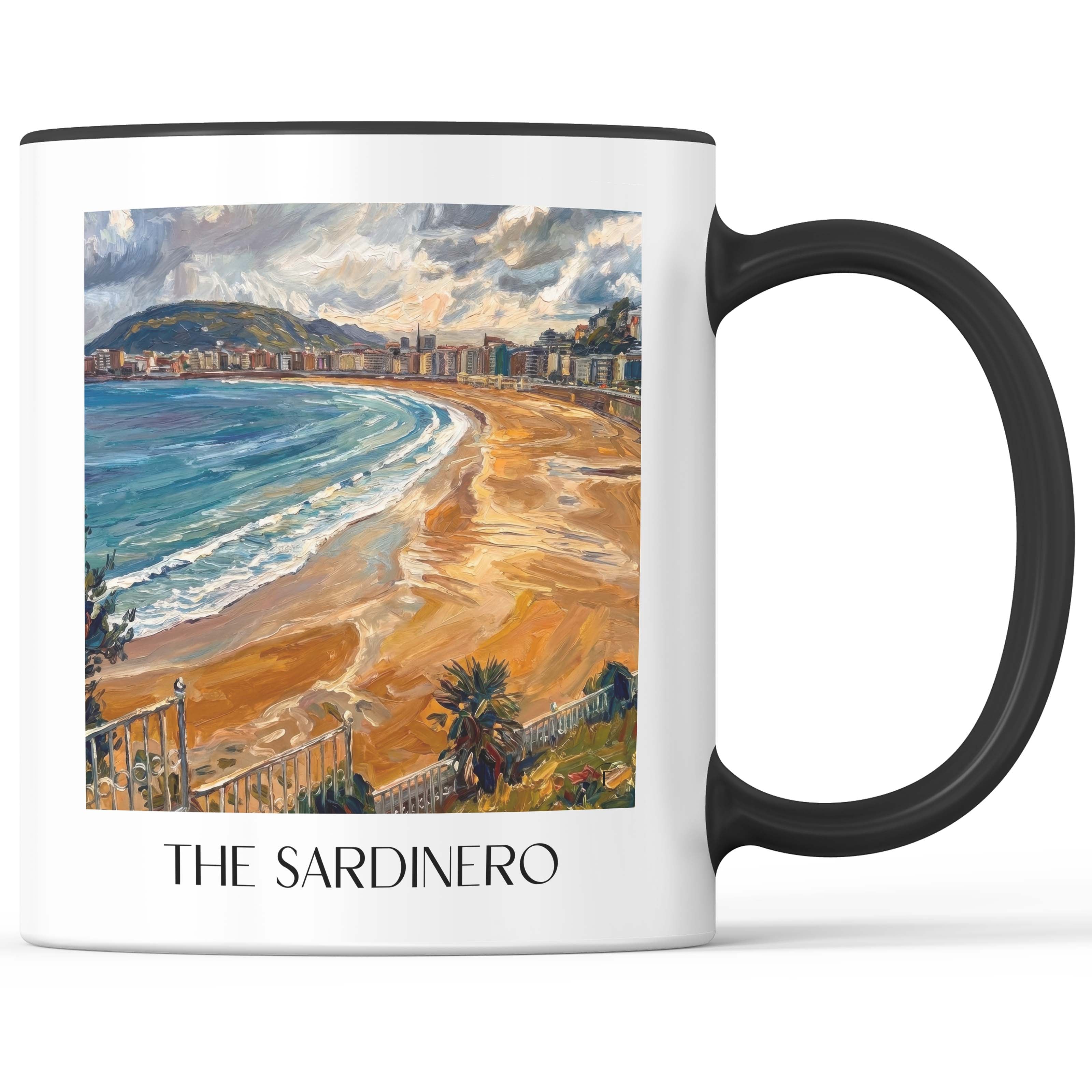 El Sardinero Kaffeebecher - Santander - Spanien Becher - Kaffeetasse im Ölgemälde Stil - favplace