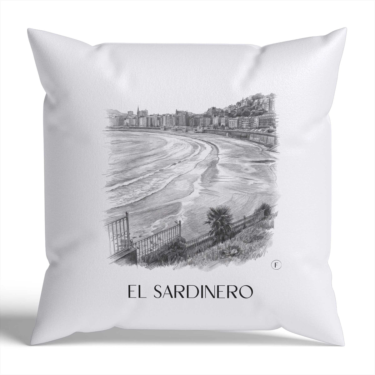 el-sardinero-santander-spanien-kissenbezug-bleistift-zeichnung-drawing