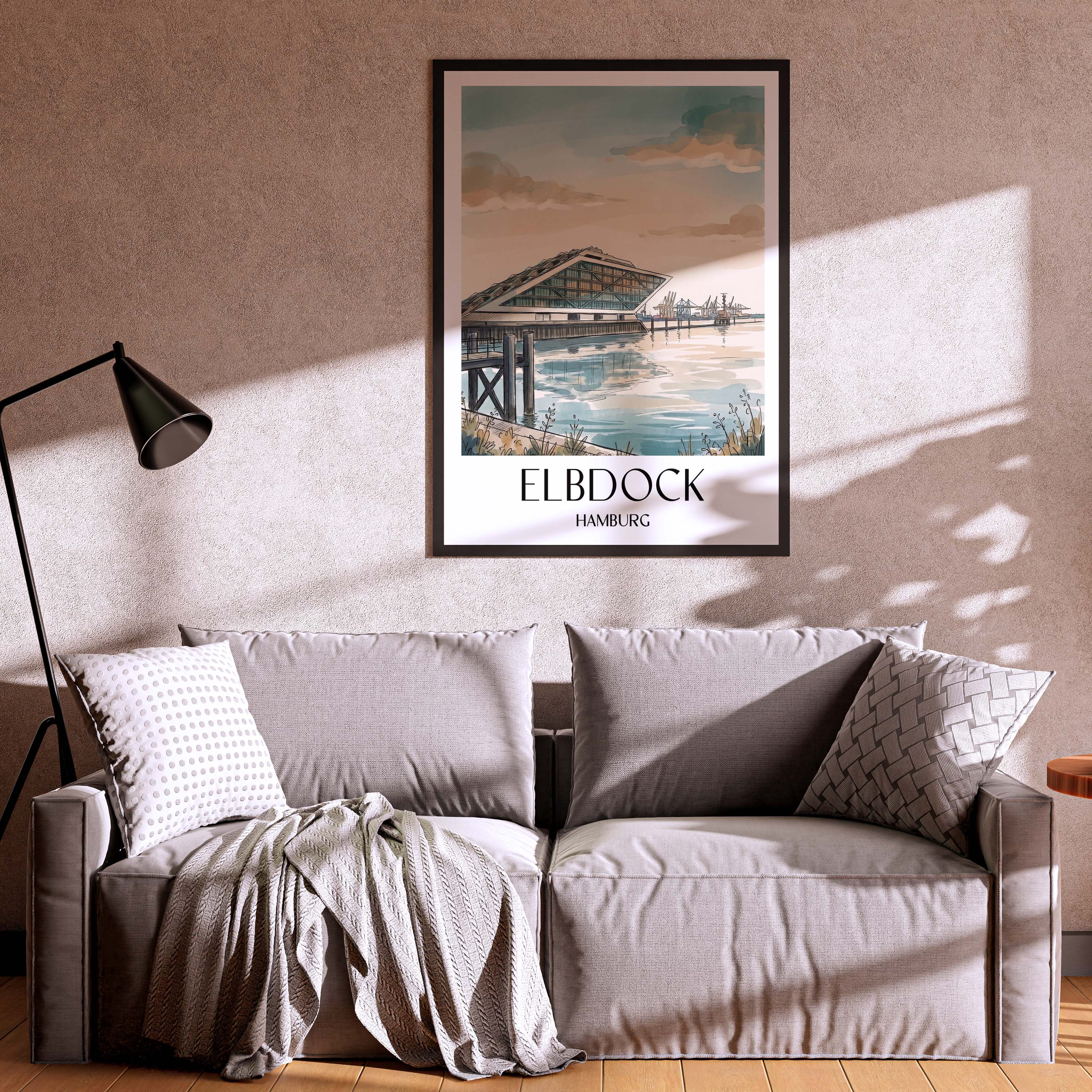 elbdock-hamburg-deutschland-poster-aquarell