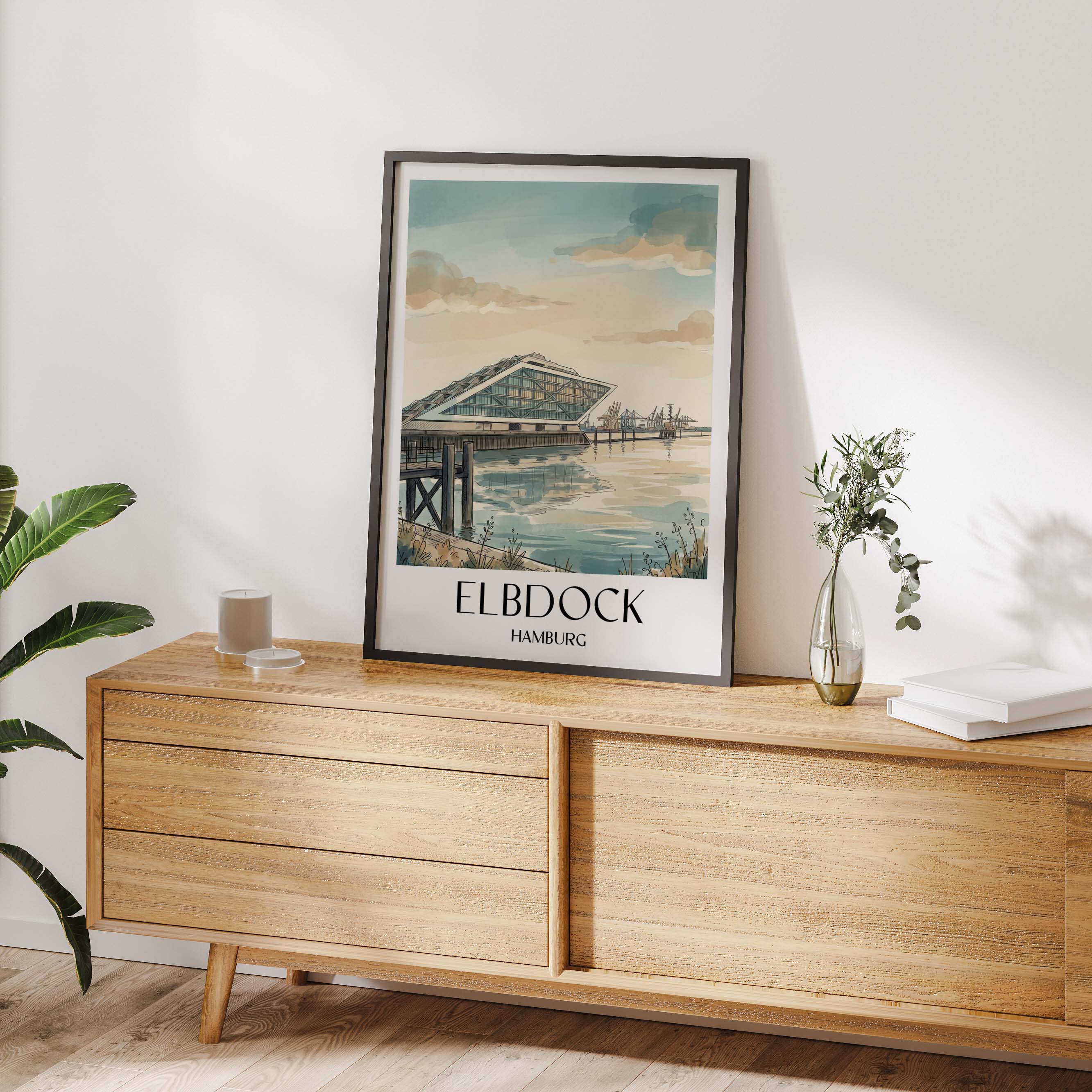 elbdock-hamburg-deutschland-poster-aquarell