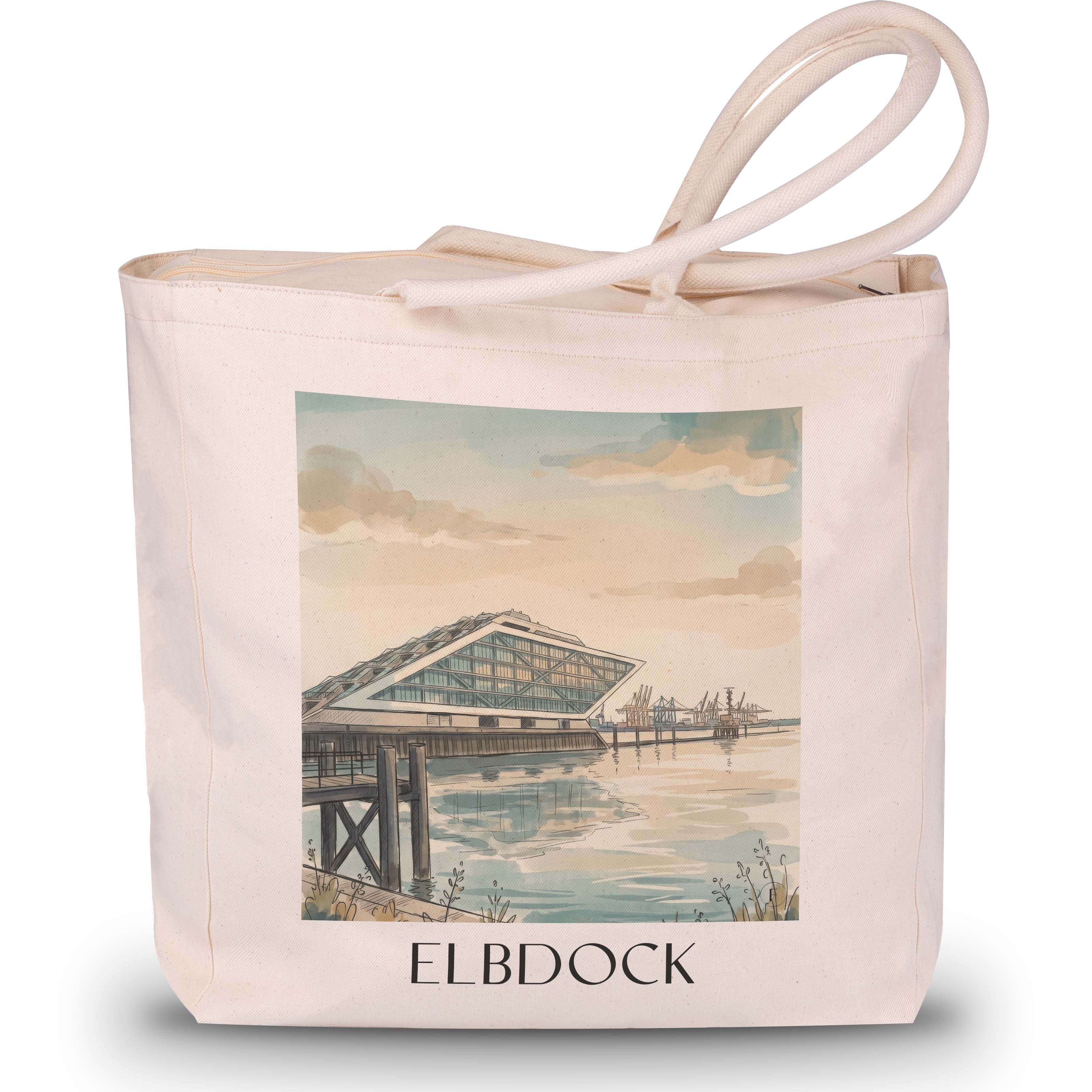 elbdock-hamburg-deutschland-einkaufstasche-aquarell