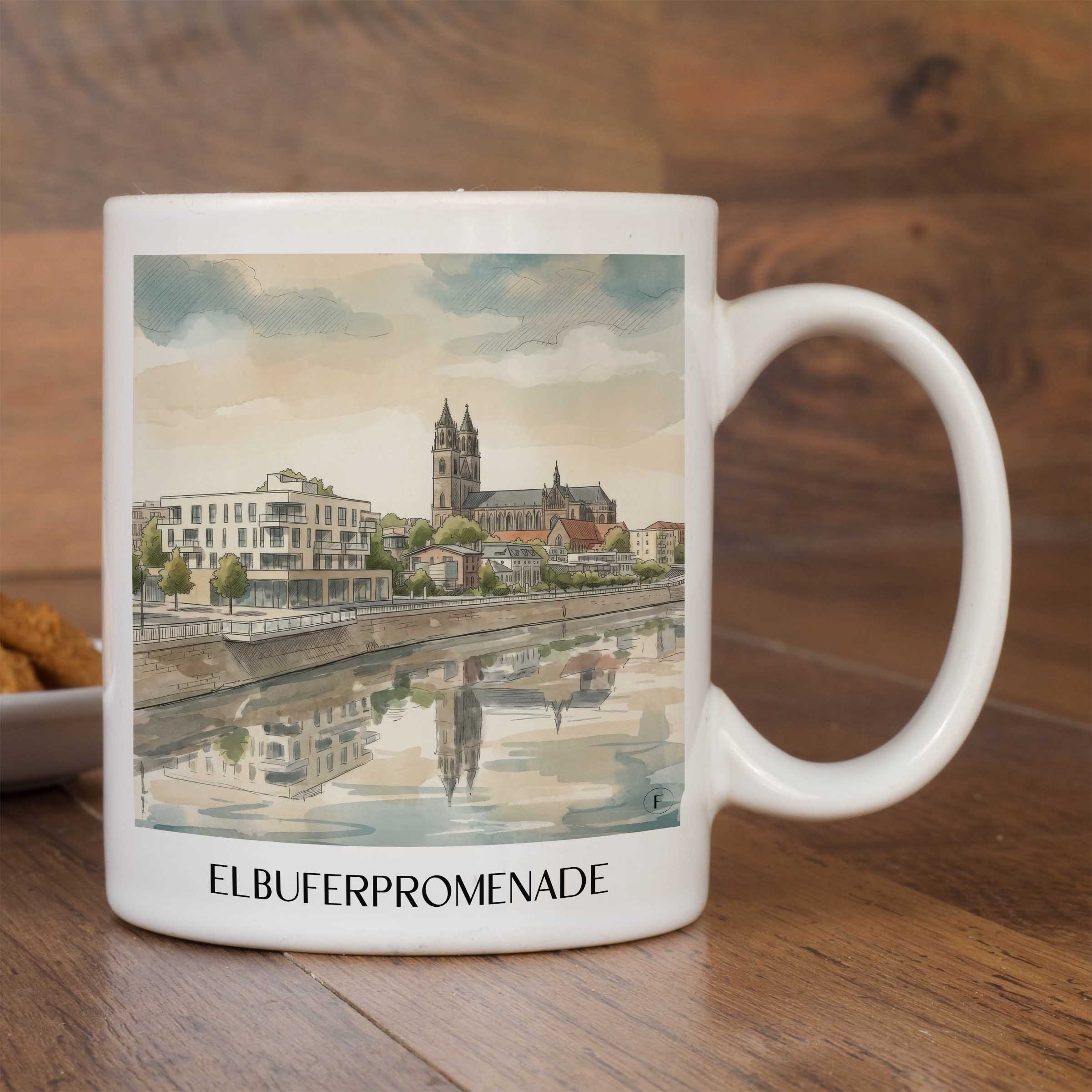elbuferpromenade-magdeburg-deutschland-kaffeebecher-aquarell