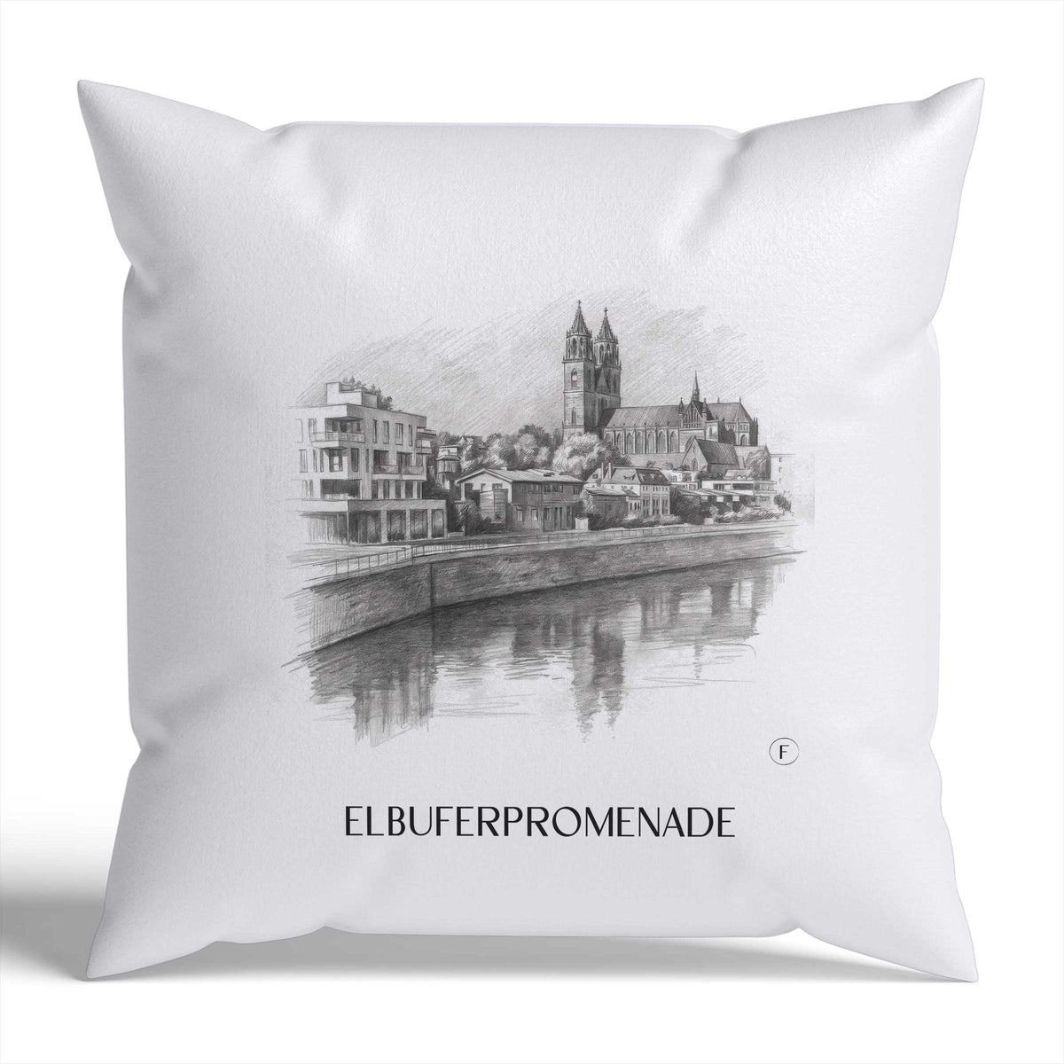 elbuferpromenade-magdeburg-deutschland-kissenbezug-bleistift-zeichnung-drawing