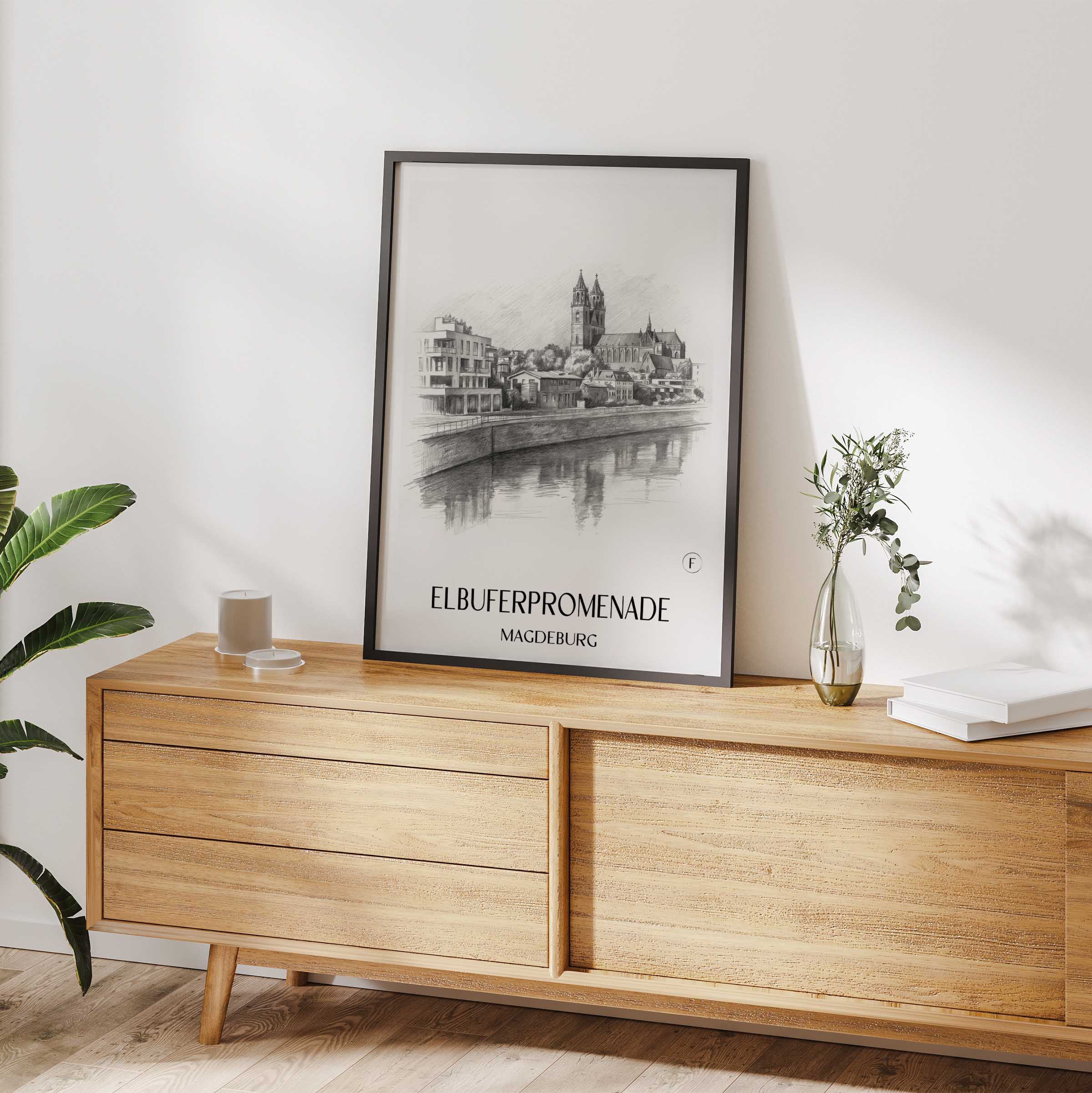 elbuferpromenade-magdeburg-deutschland-poster-bleistift-zeichnung-drawing