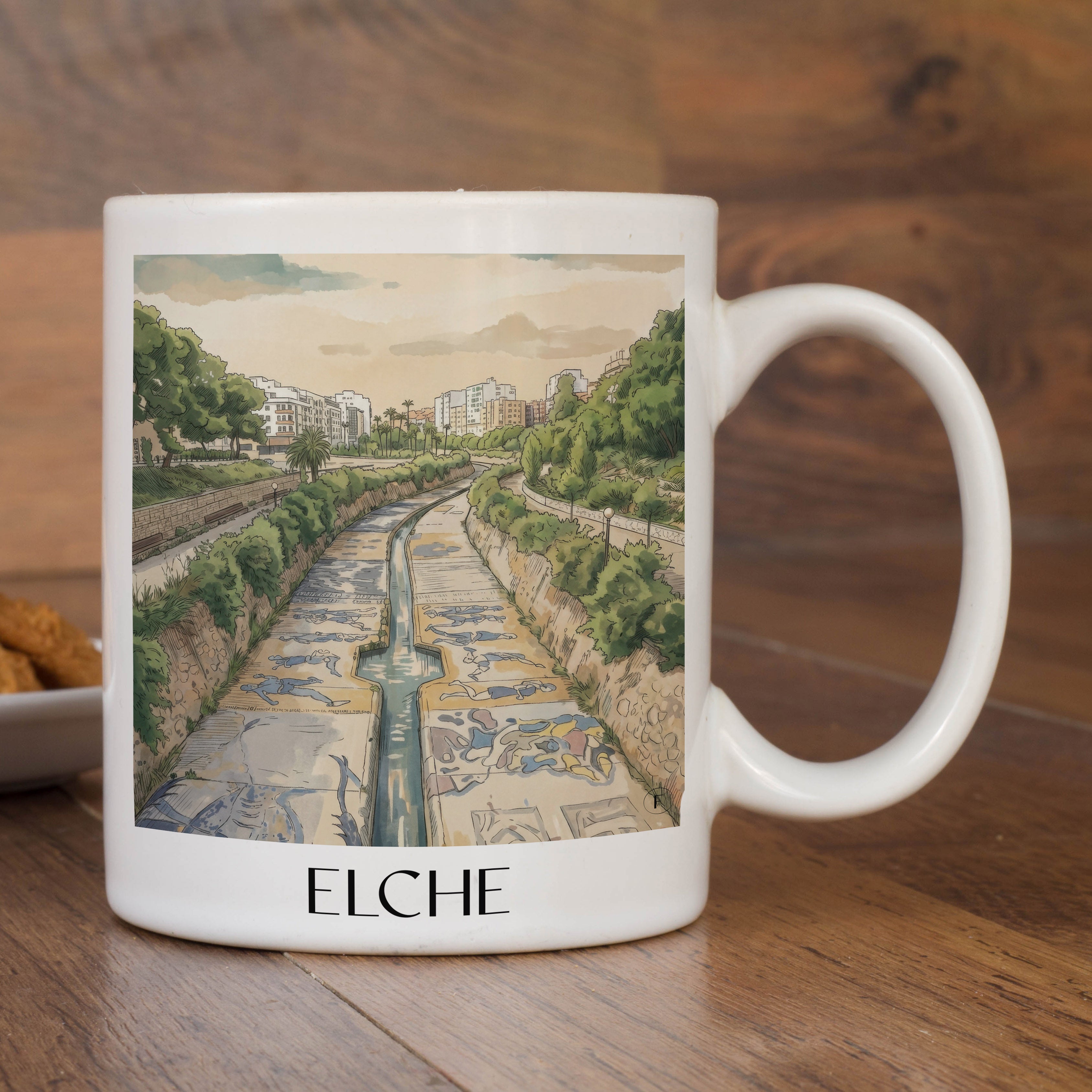 elche-spanien-spanien-kaffeebecher-aquarell