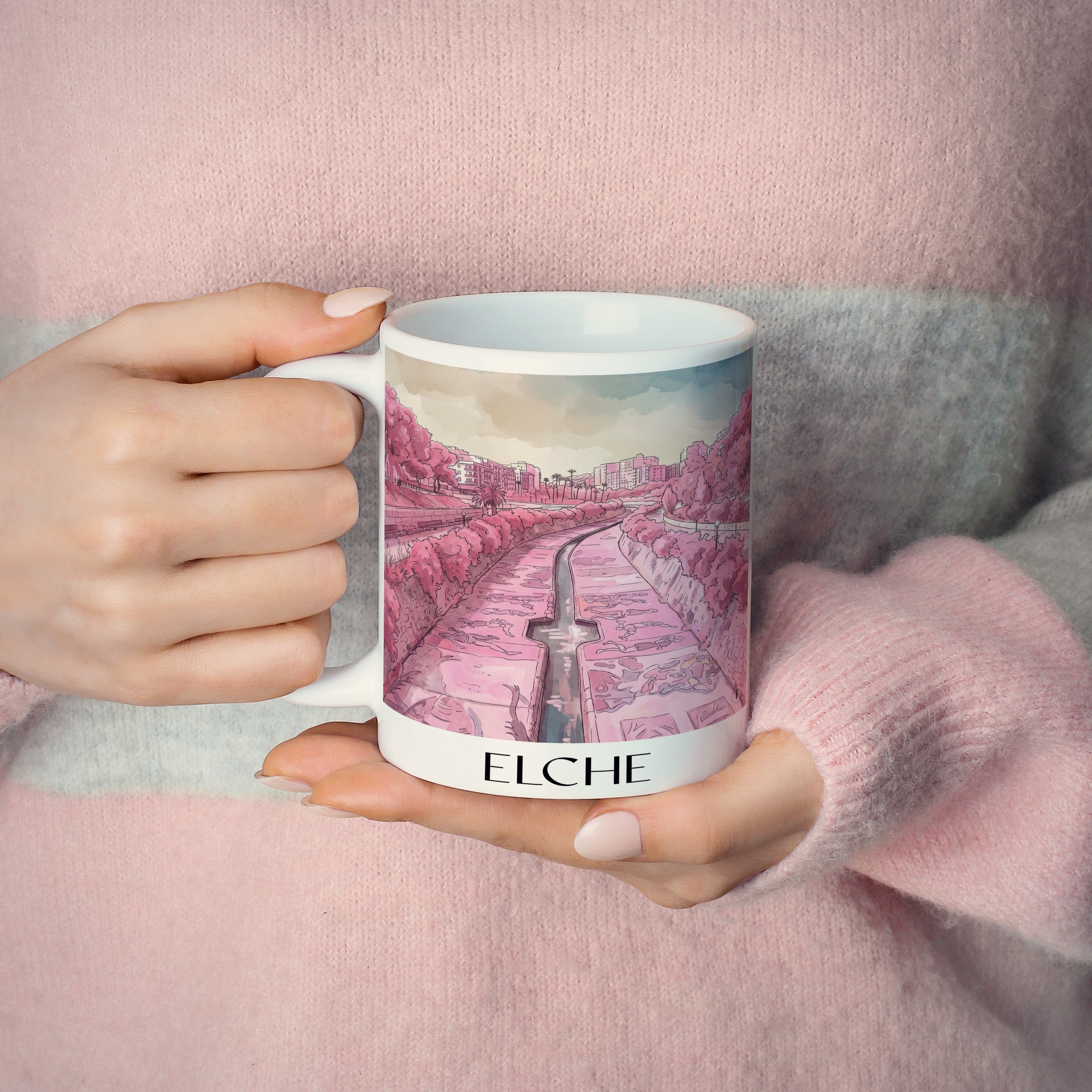 elche-spanien-spanien-und-spanien-kaffeebecher-aquarell-pink-rosa